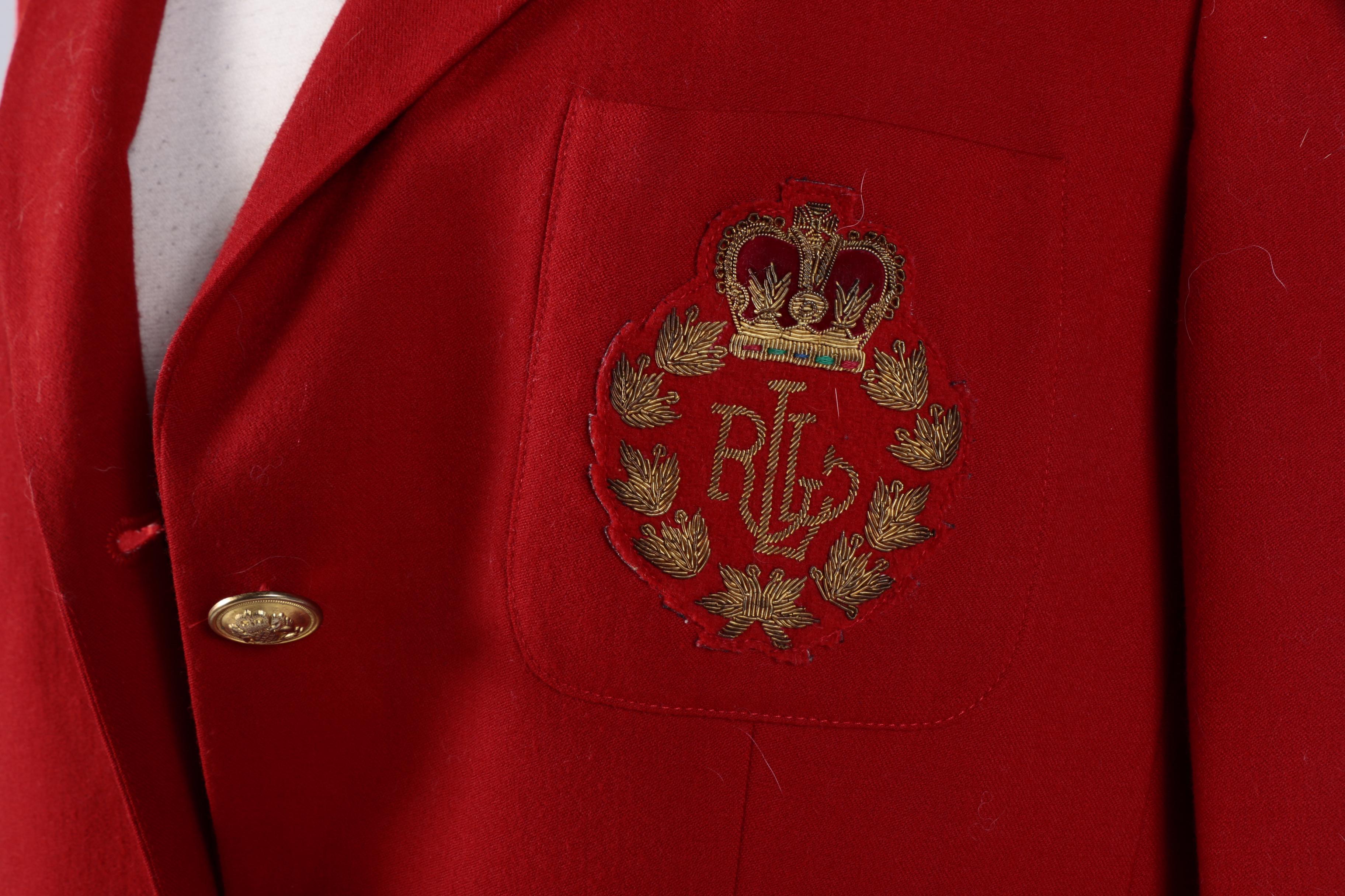 Women's Lauren Ralph Lauren Red Wool Blazer