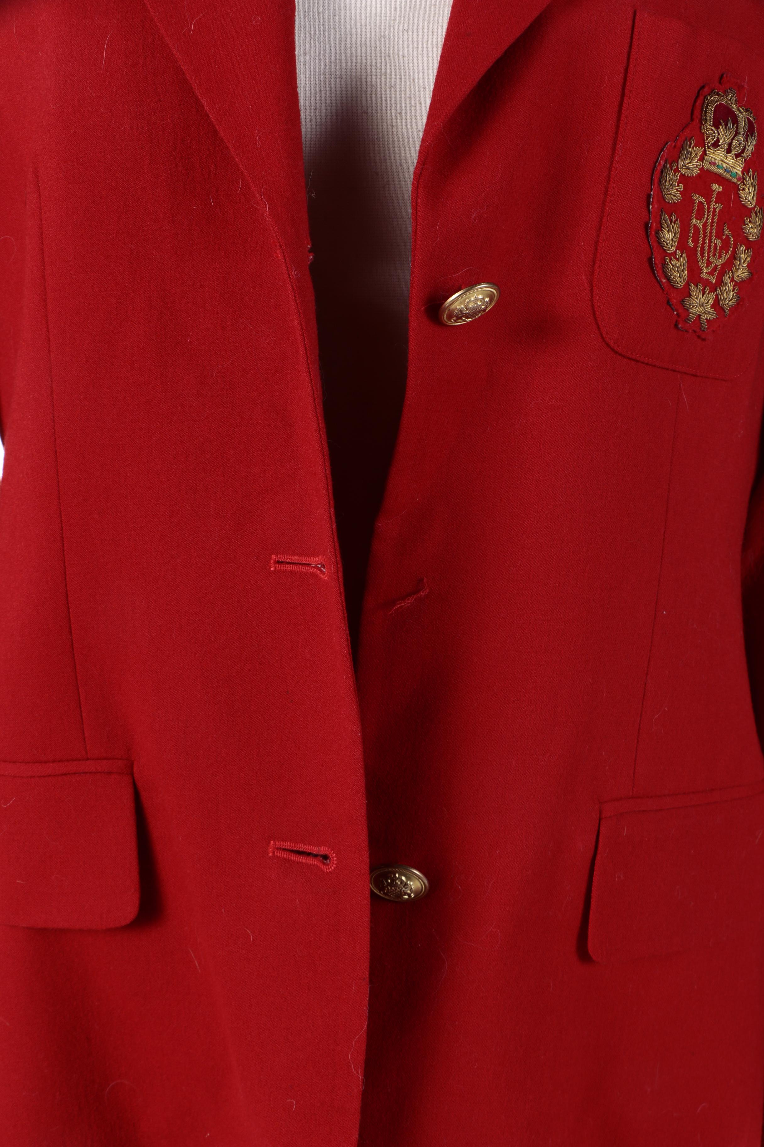 Women's Lauren Ralph Lauren Red Wool Blazer