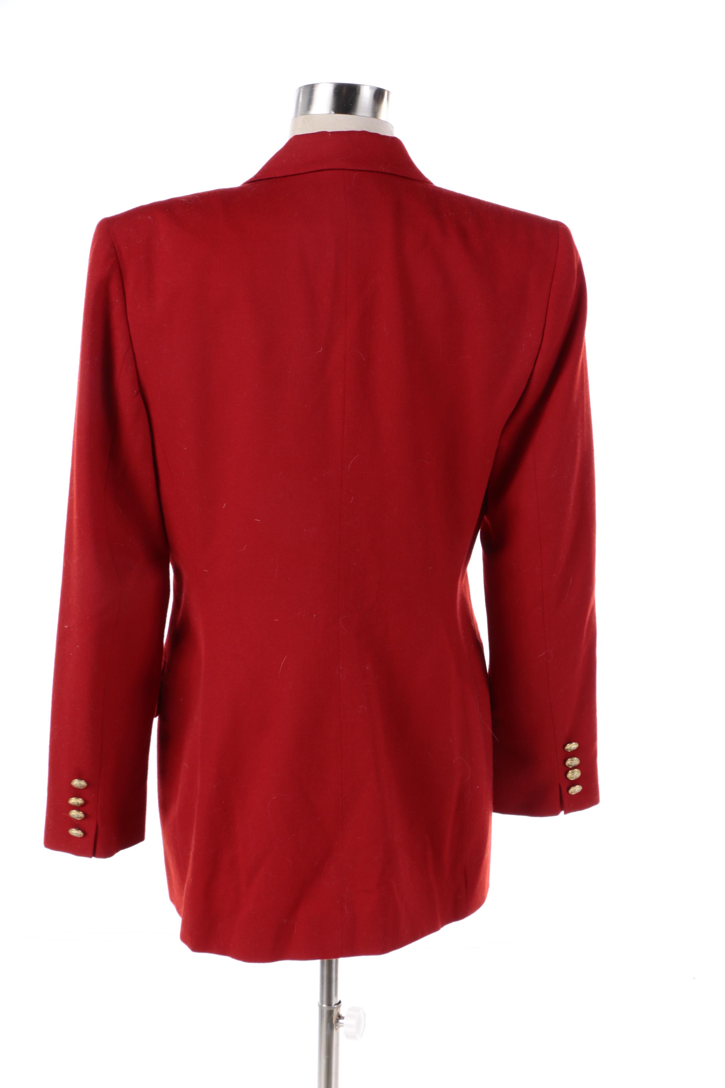 Women's Lauren Ralph Lauren Red Wool Blazer