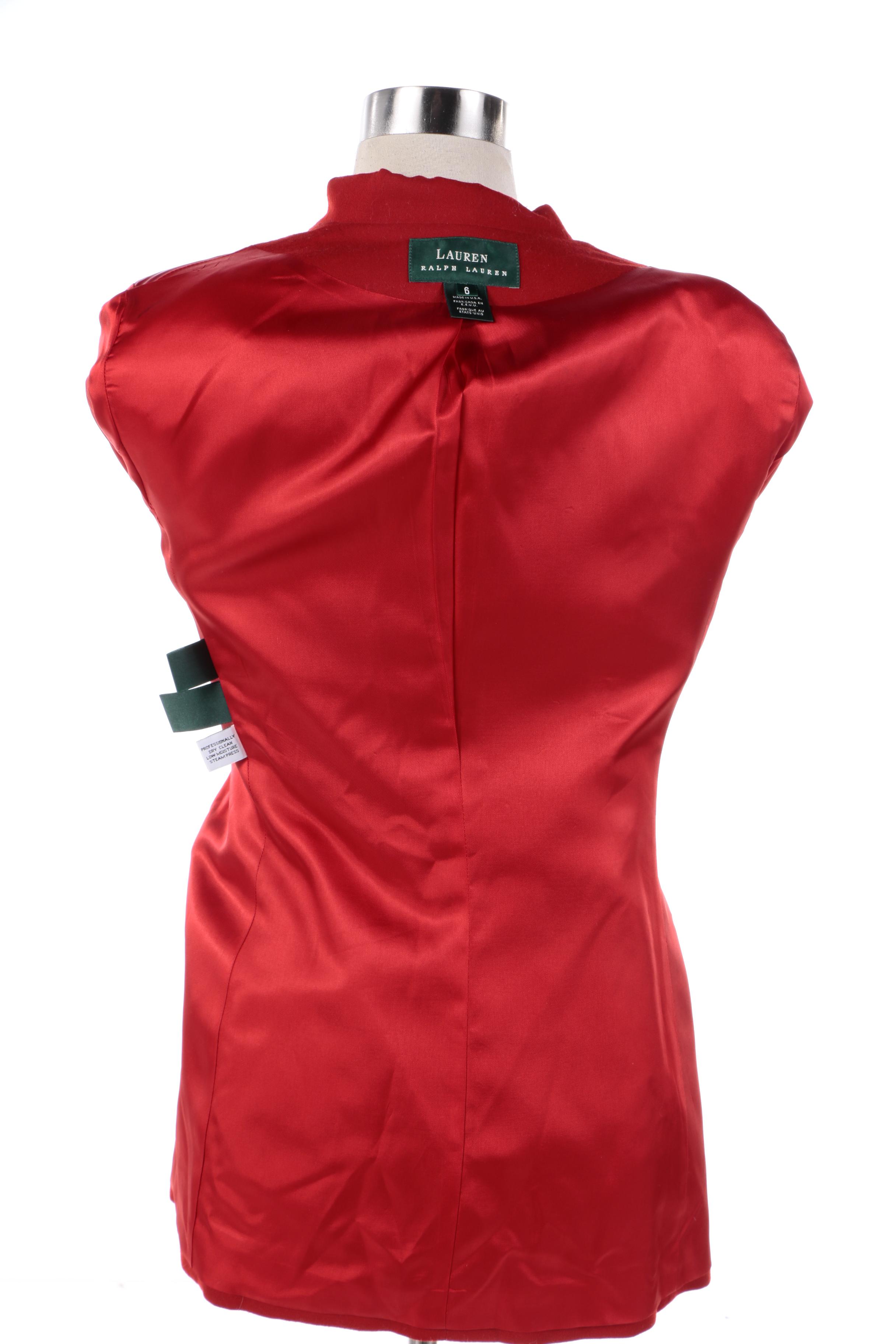 Women's Lauren Ralph Lauren Red Wool Blazer