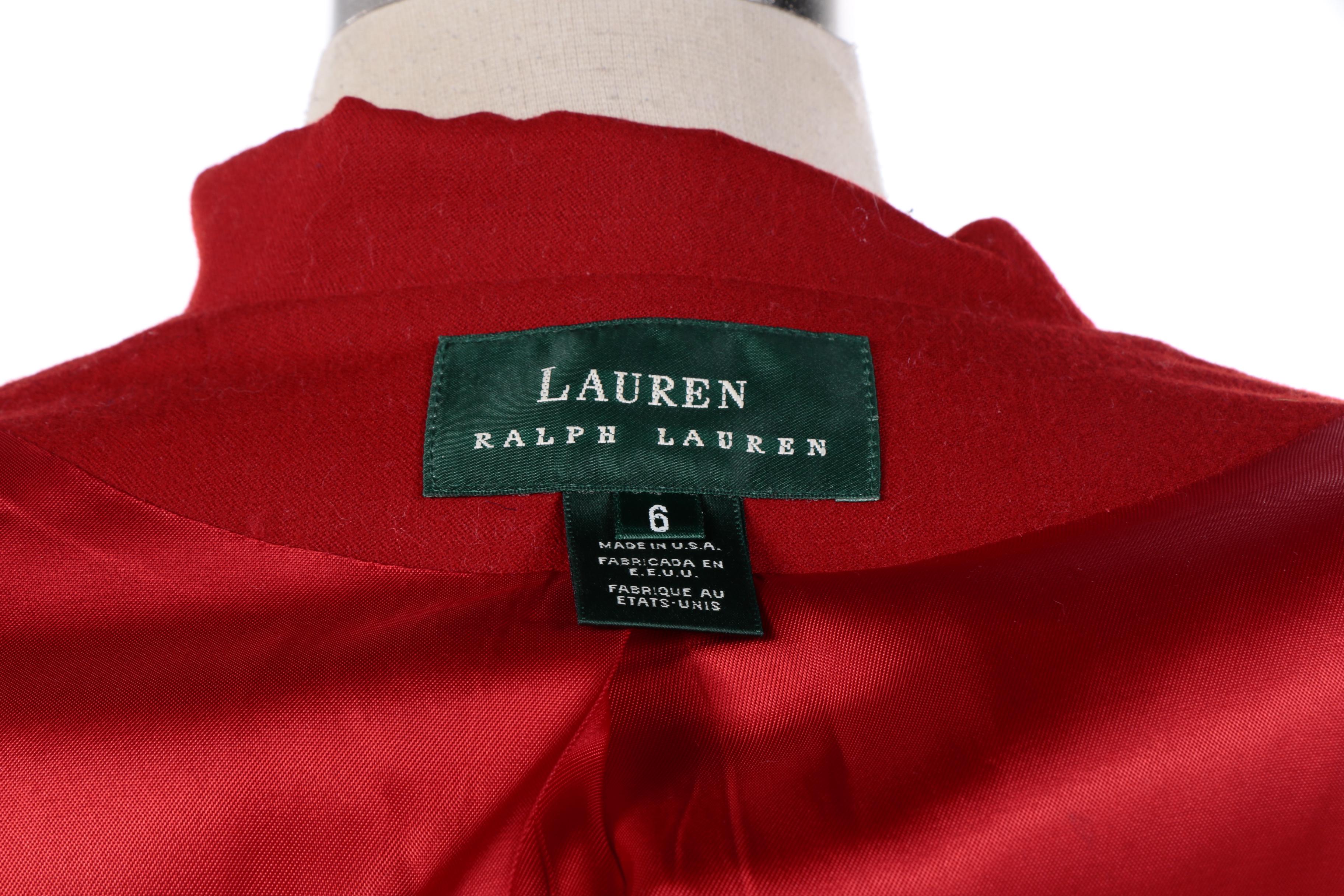 Women's Lauren Ralph Lauren Red Wool Blazer
