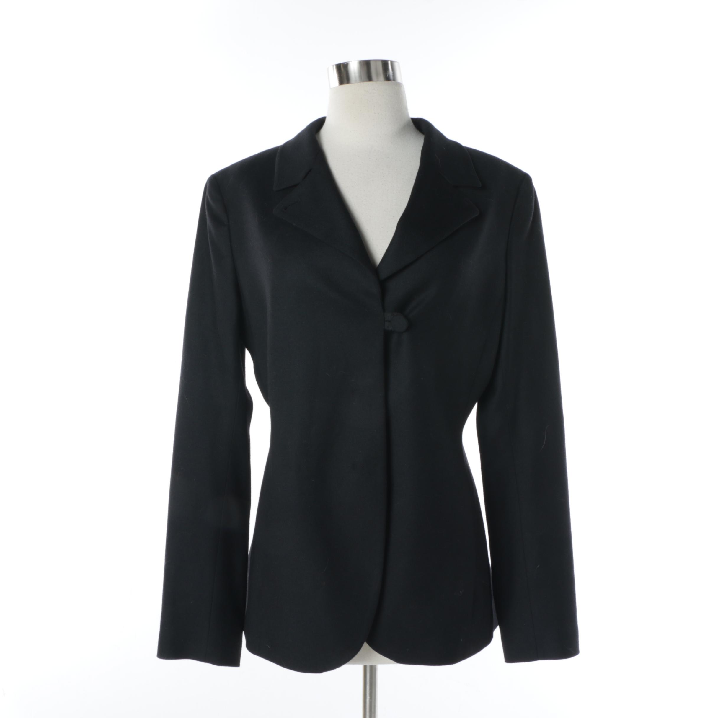Women's Jil Sander Black Wool Blend Jacket