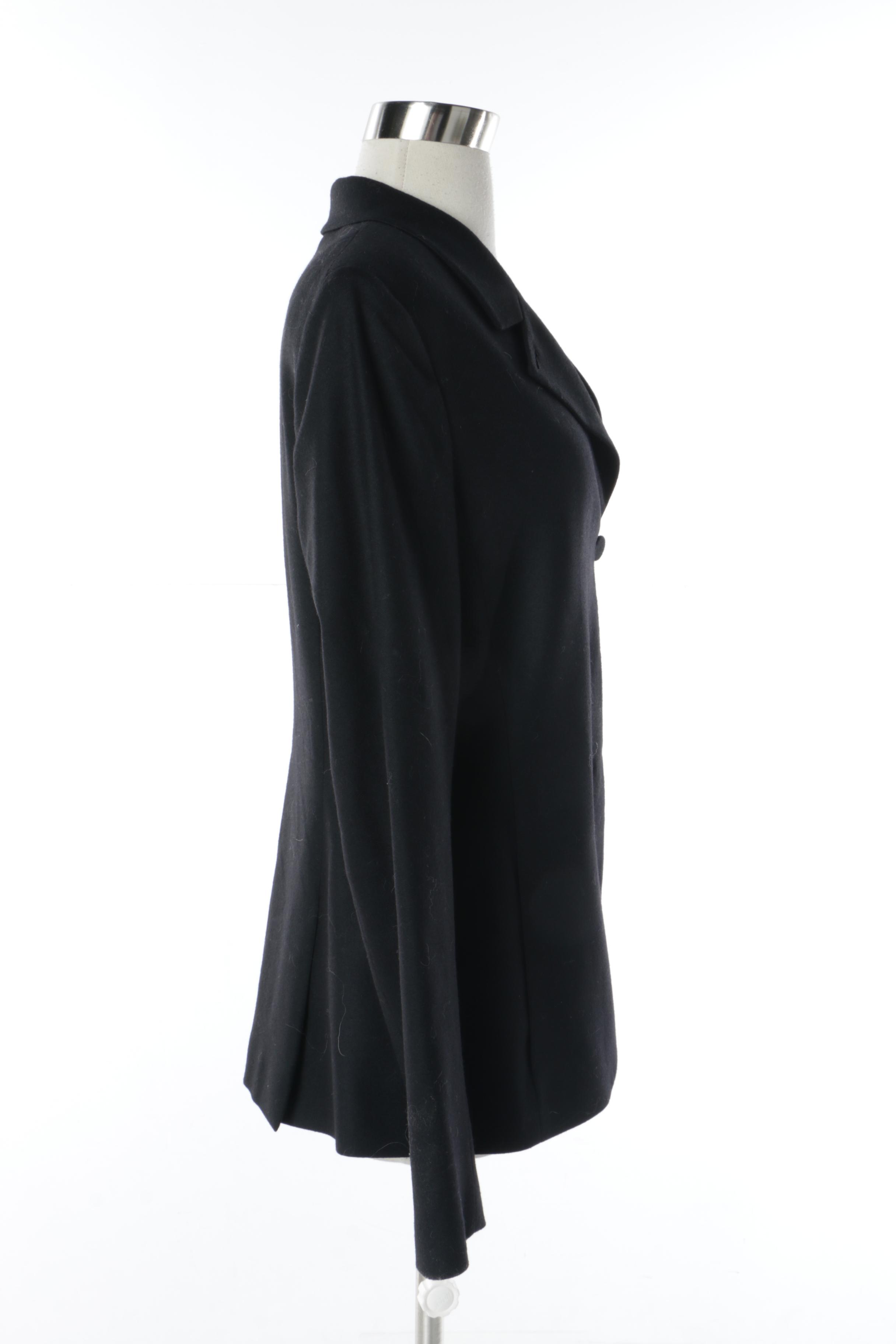 Women's Jil Sander Black Wool Blend Jacket
