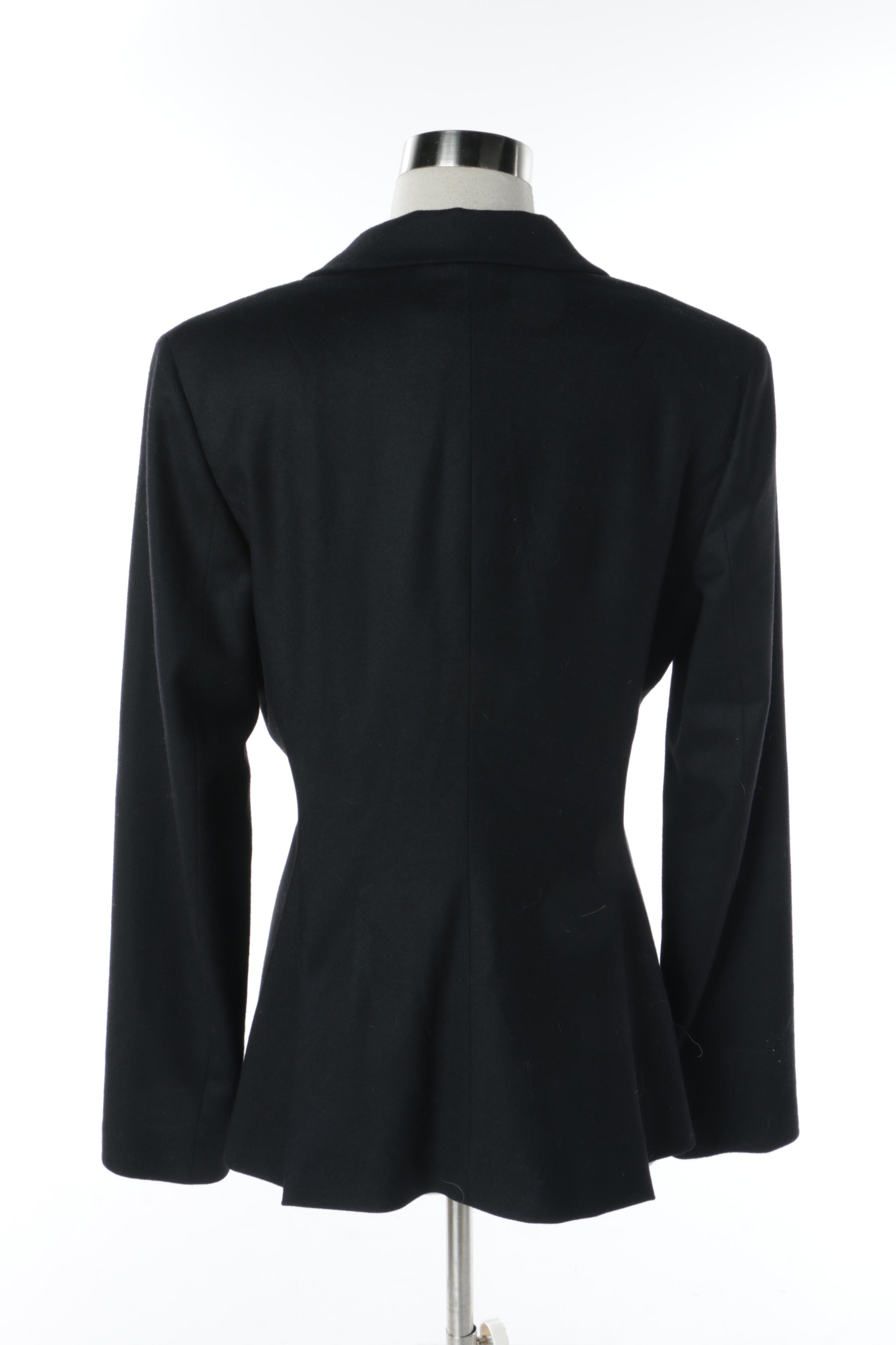 Women's Jil Sander Black Wool Blend Jacket