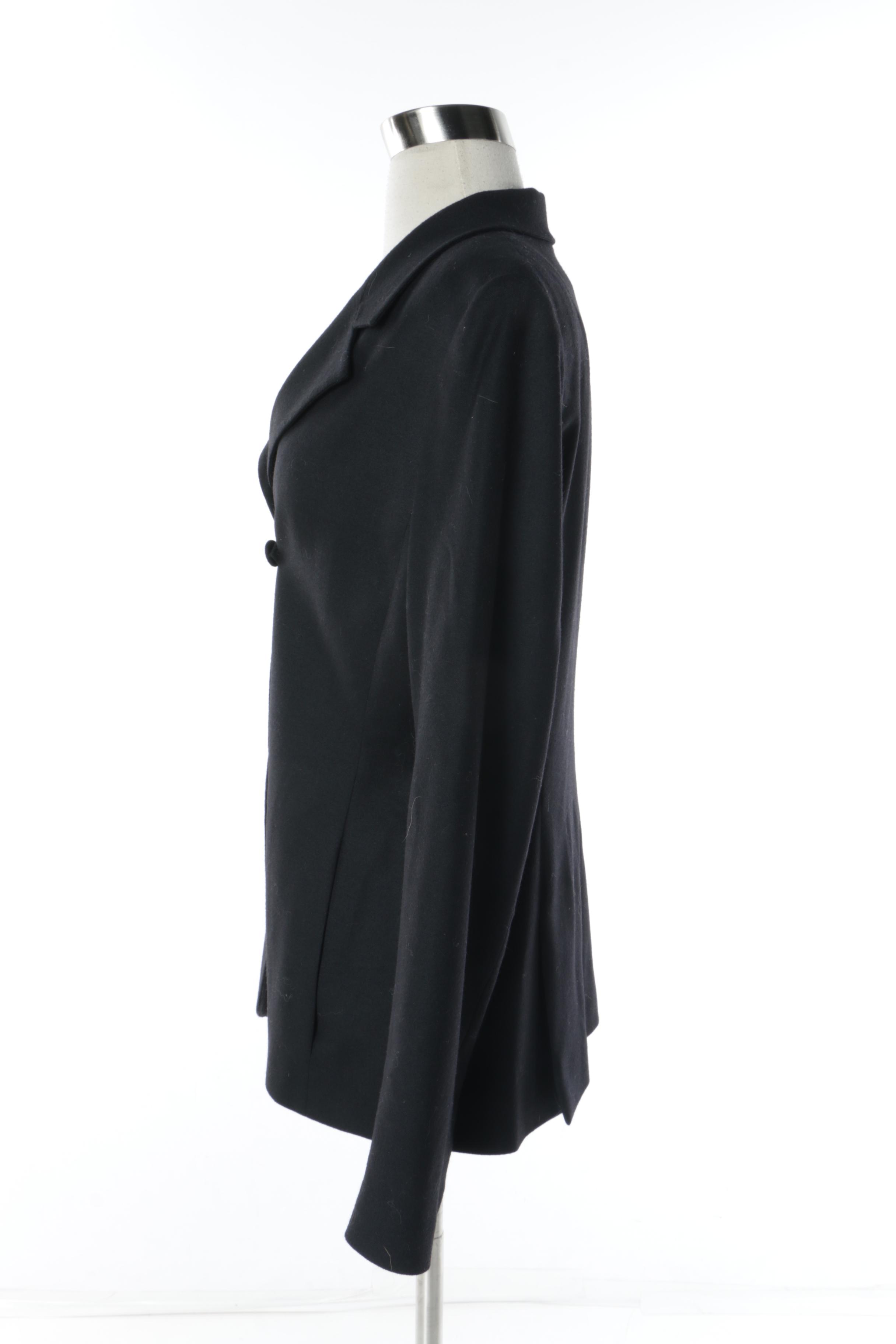 Women's Jil Sander Black Wool Blend Jacket