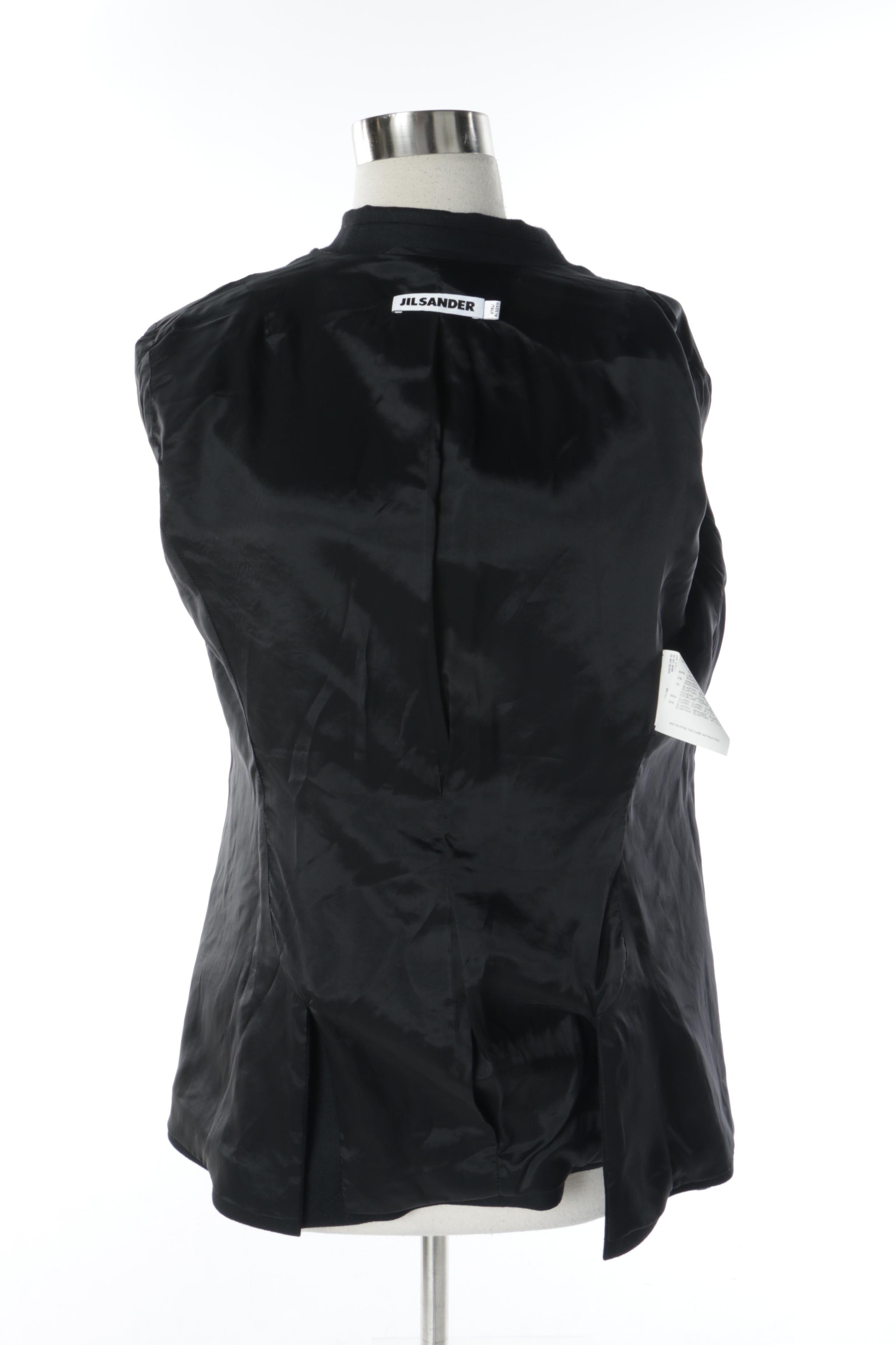 Women's Jil Sander Black Wool Blend Jacket