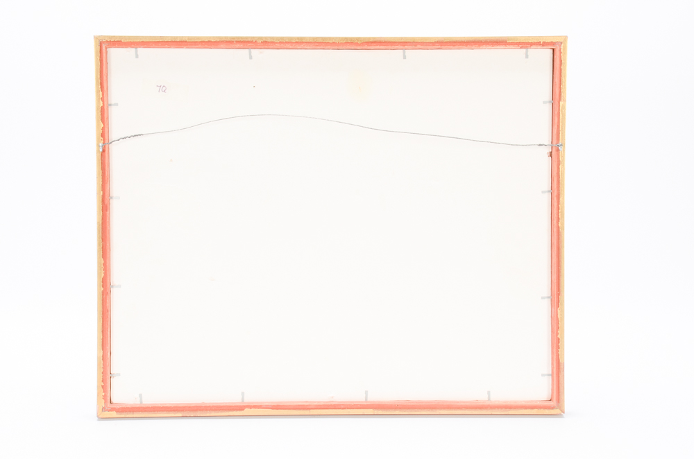 Annie G. Sykes Vintage Gouache Painting of a Beach Scene