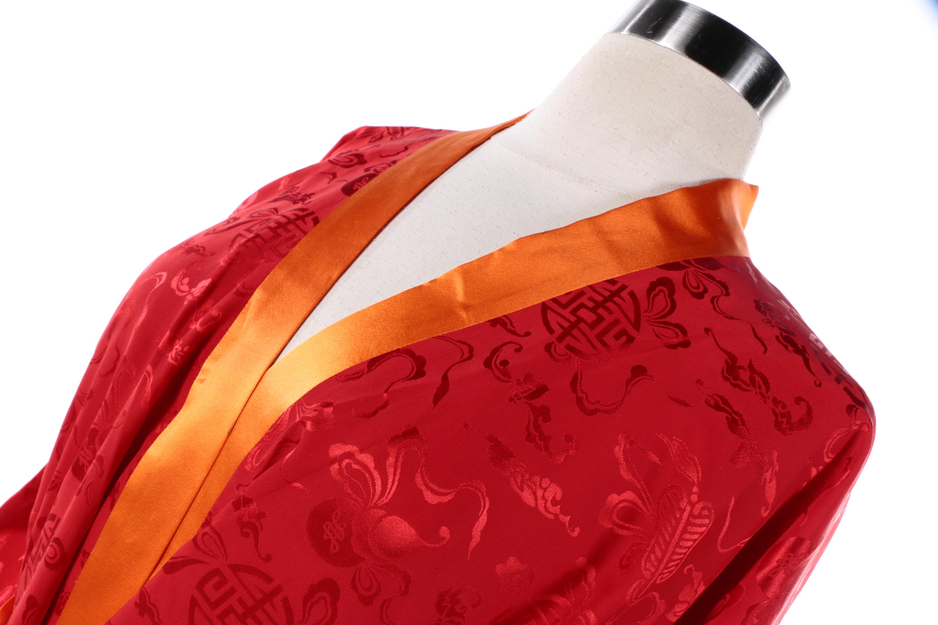 Chinese Shanghai Tang Silk Robe with Sash