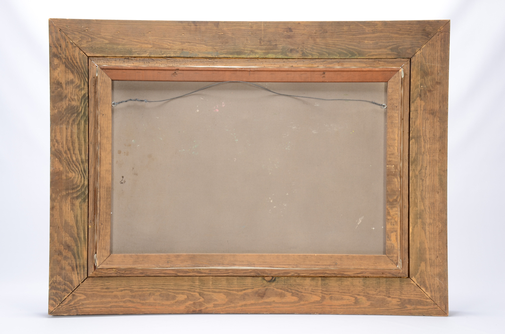 C. Lezama Large Impressionistic Oil Painting on Canvas