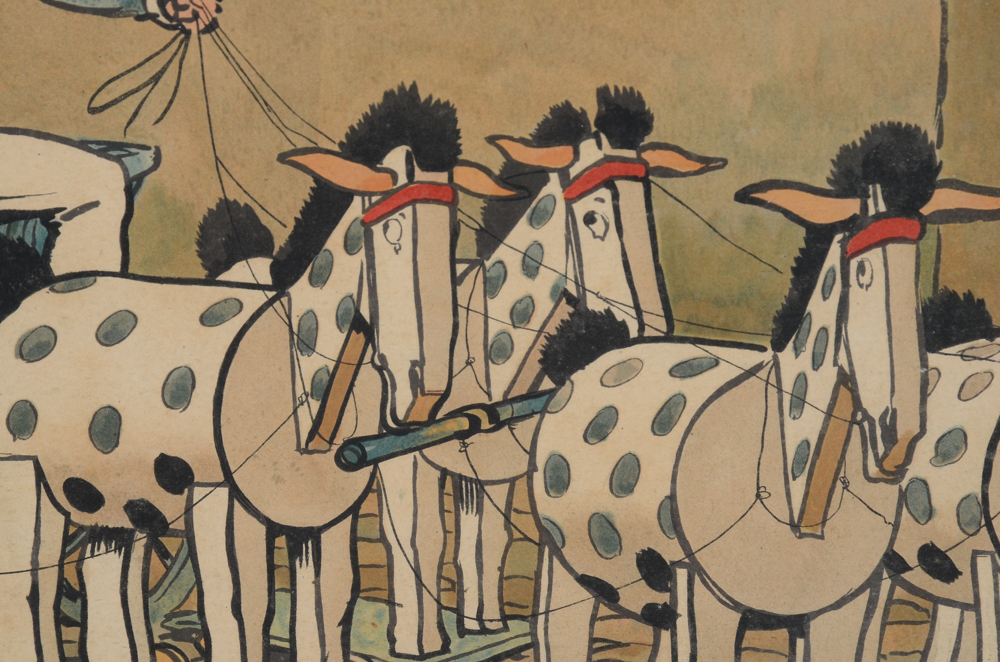 Cecil Aldin Lithographic Print "York Stage Coach"