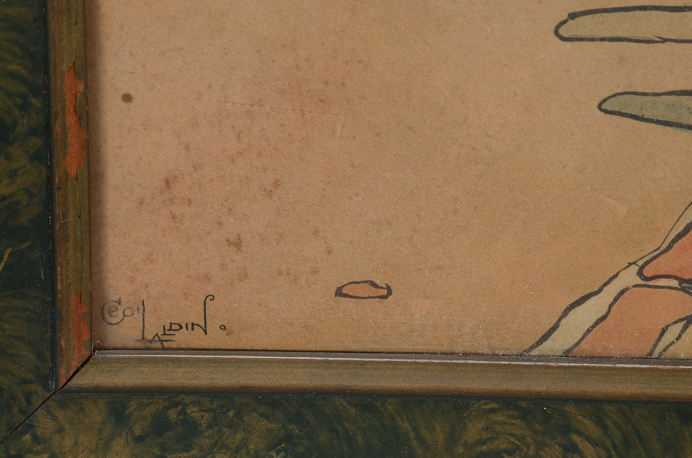 Cecil Aldin Lithographic Print "York Stage Coach"