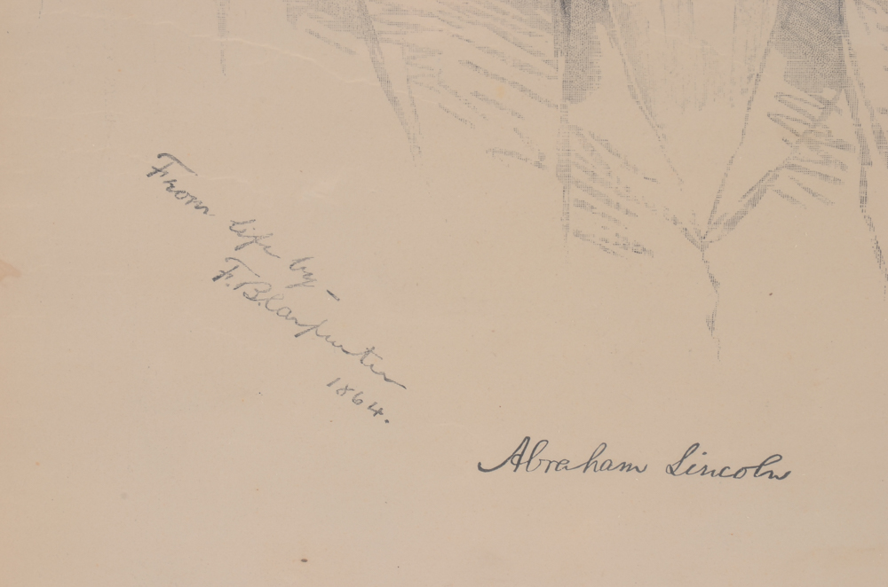 Antique Steel Engraving of Abraham Lincoln after Francis Bicknell Carpenter