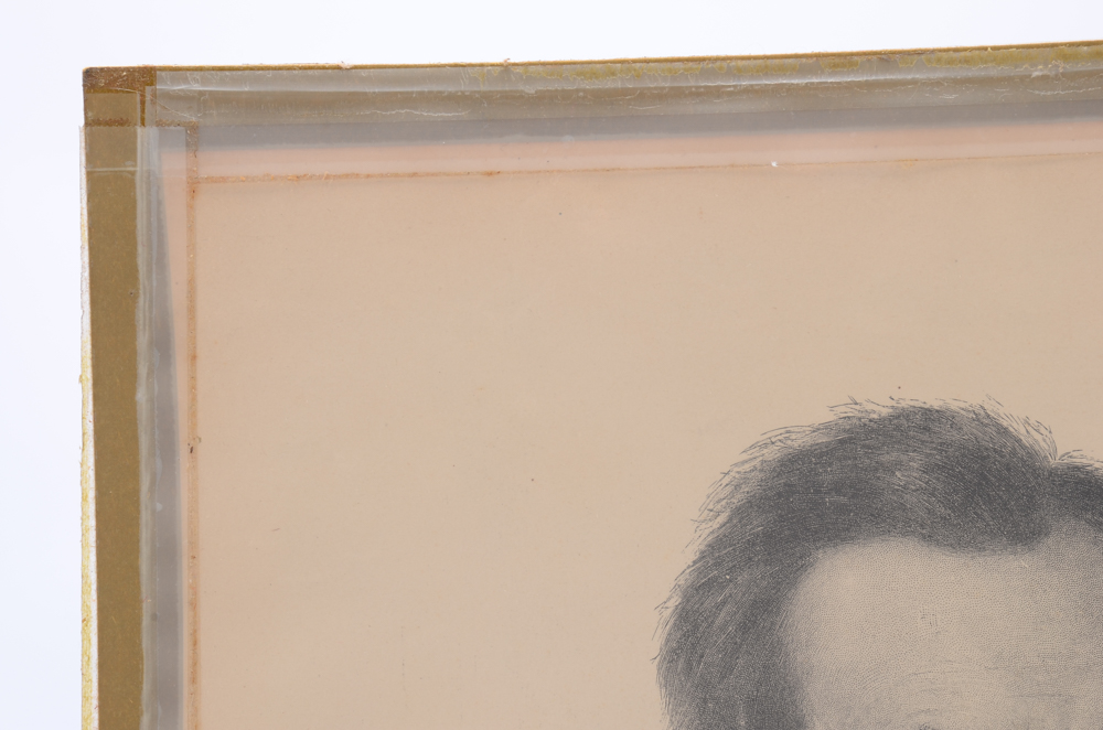 Antique Steel Engraving of Abraham Lincoln after Francis Bicknell Carpenter