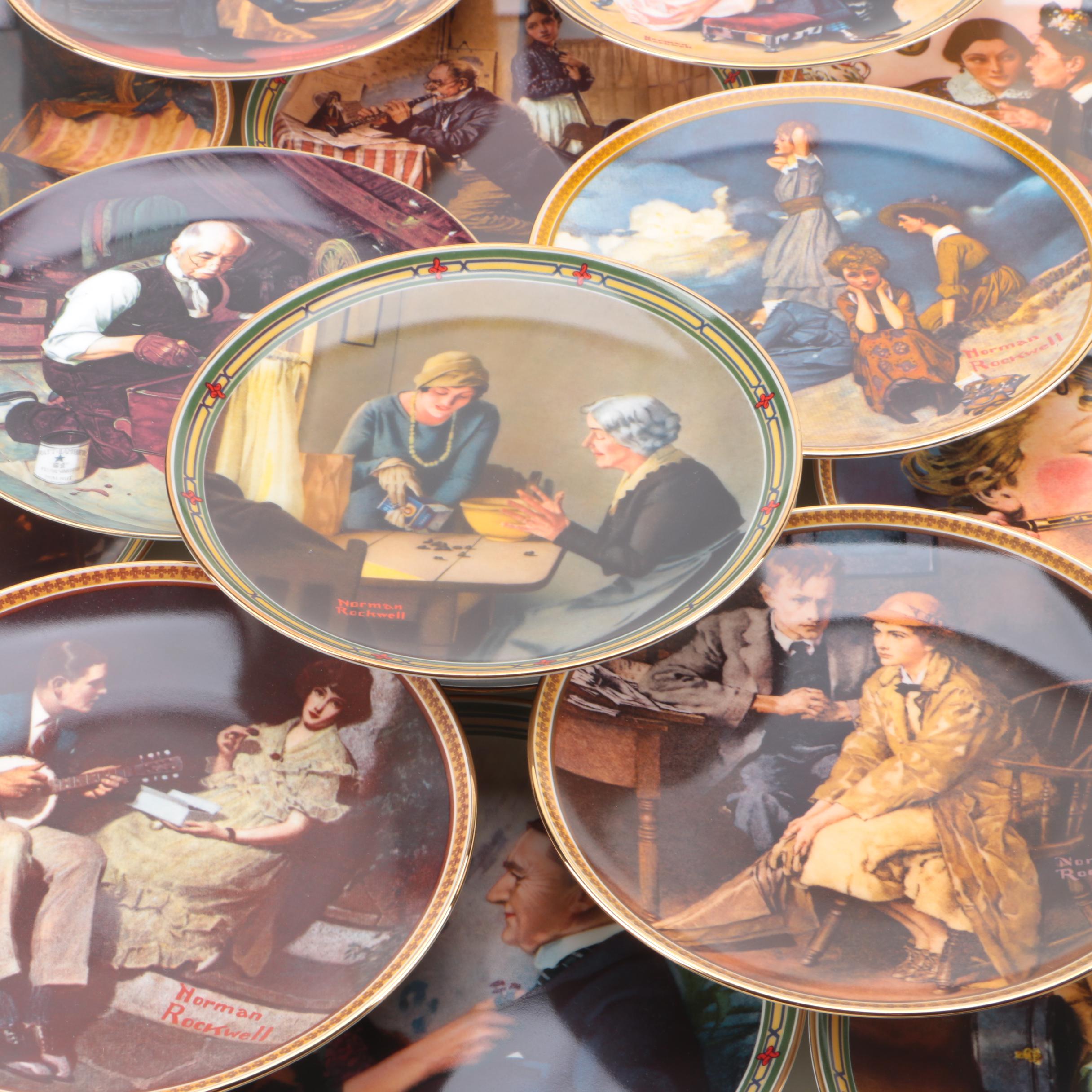 Vintage Norman Rockwell Collector Plates by Bradford Exchange