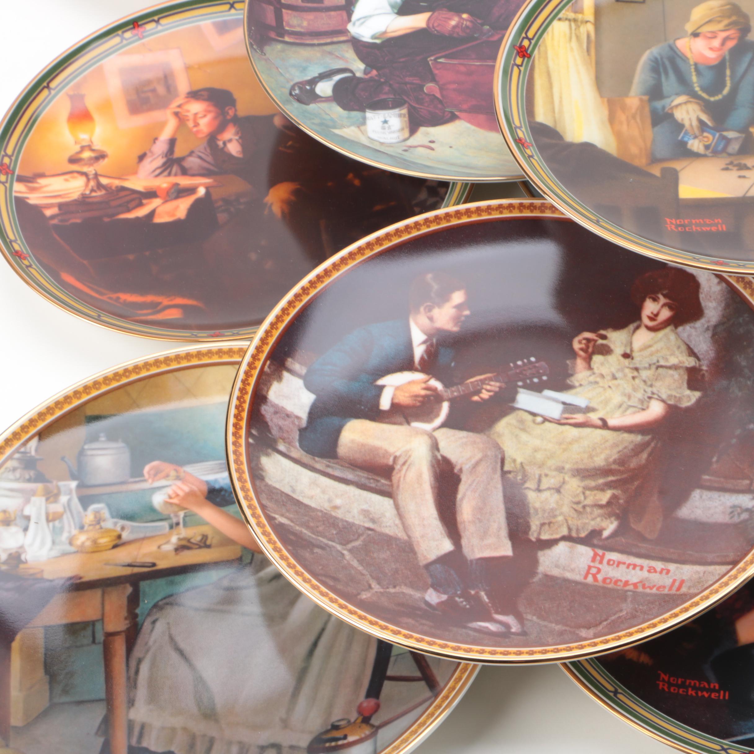 Vintage Norman Rockwell Collector Plates by Bradford Exchange