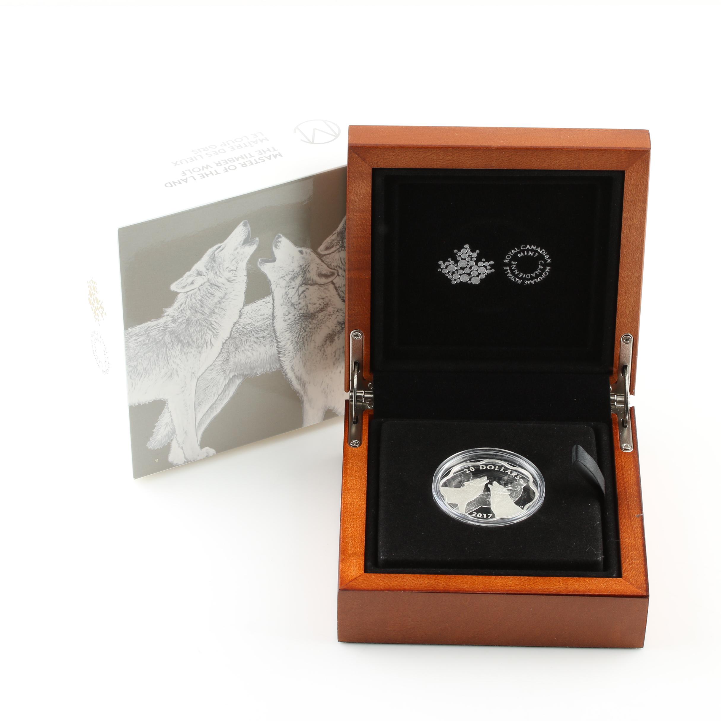 2017 Canadian Timber Wolf $20 Proof Silver Coin