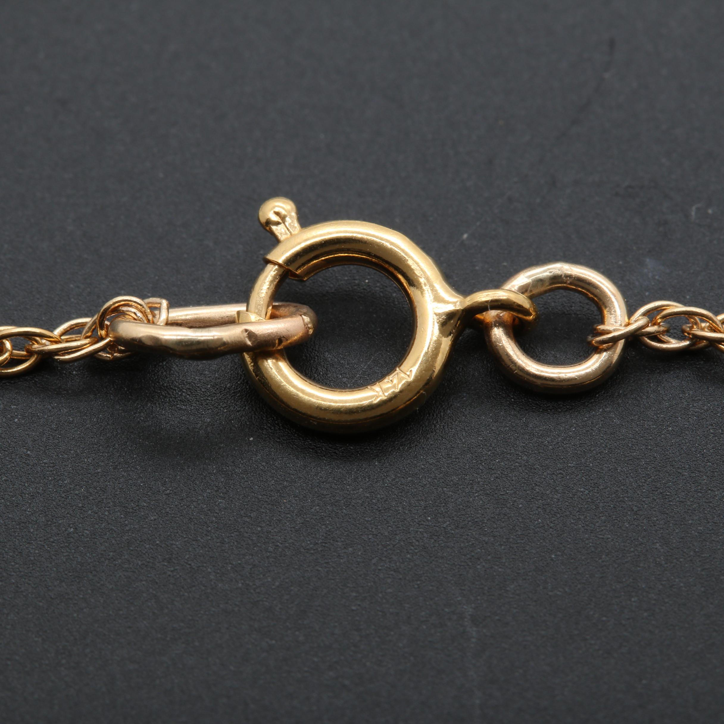 14K Pendant Necklace with 1985 Chinese Panda 10 Yuan Gold Coin