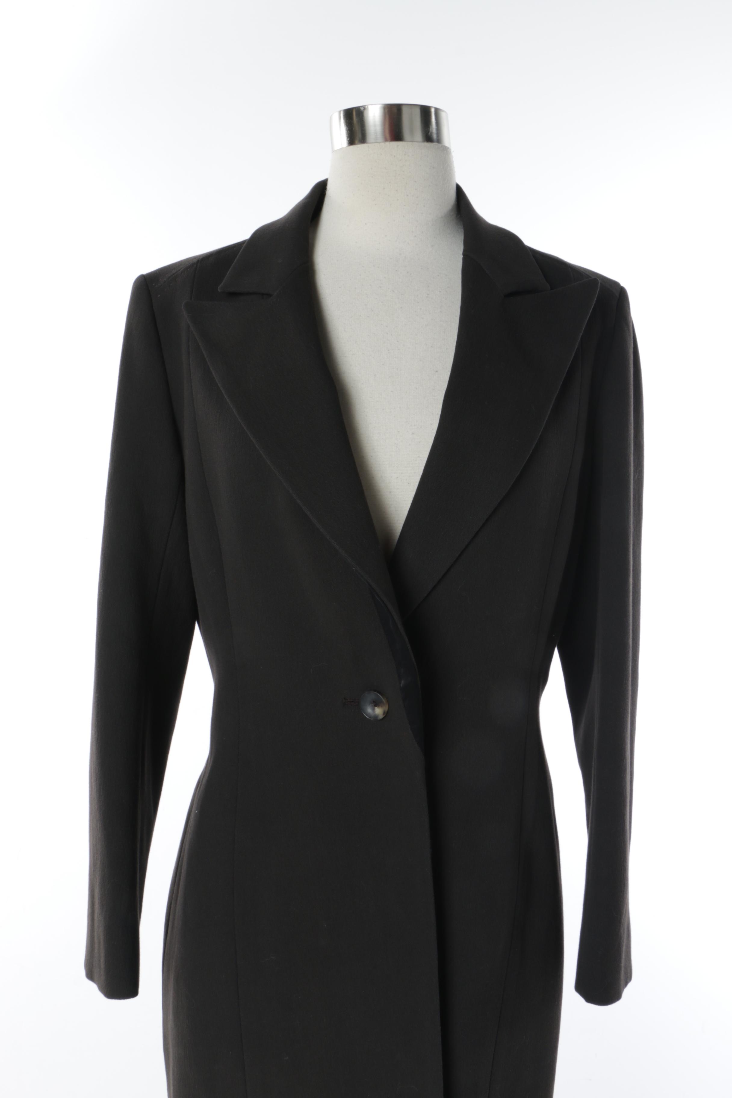 Women's Lanvin Hiver 2005 Black Wool Blend Coat