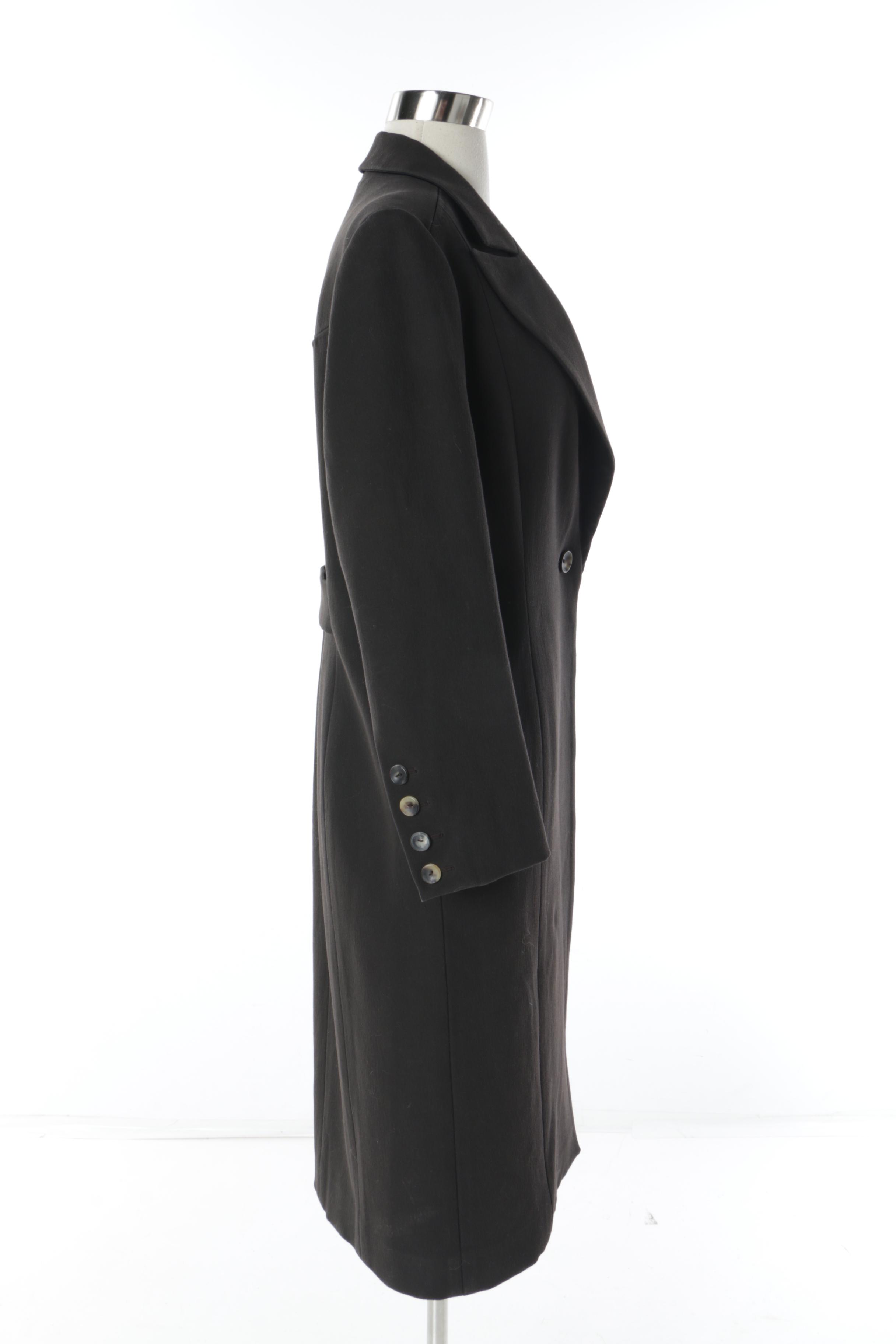 Women's Lanvin Hiver 2005 Black Wool Blend Coat