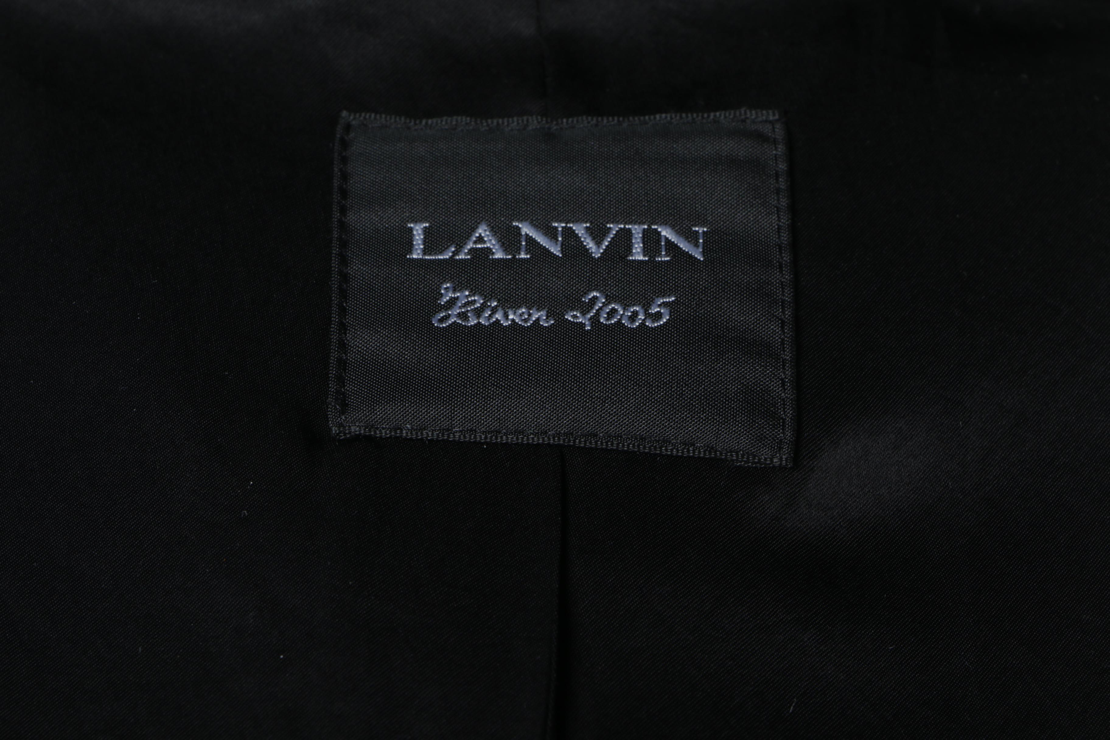 Women's Lanvin Hiver 2005 Black Wool Blend Coat
