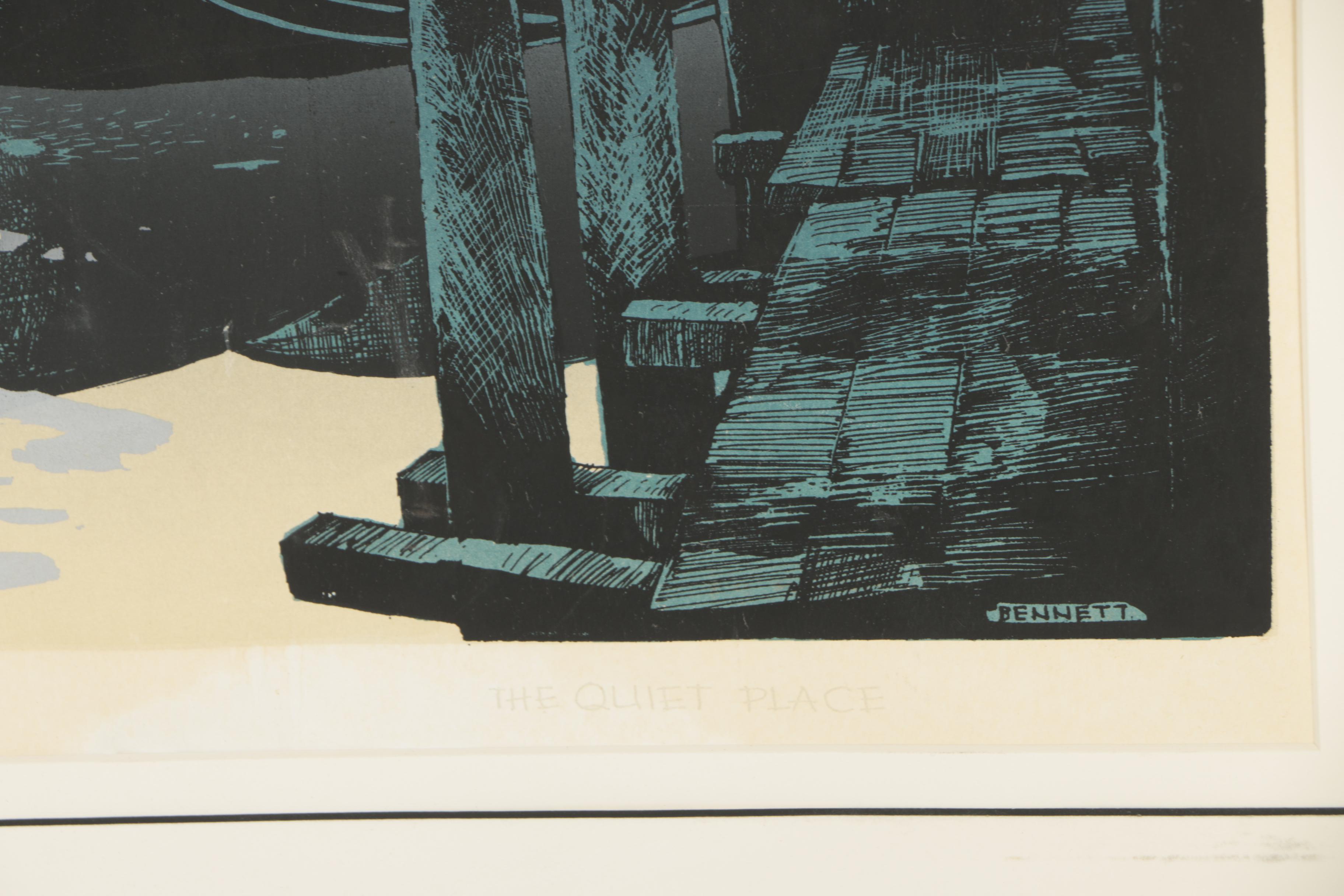 Elton Bennett Serigraph "The Quiet Place"