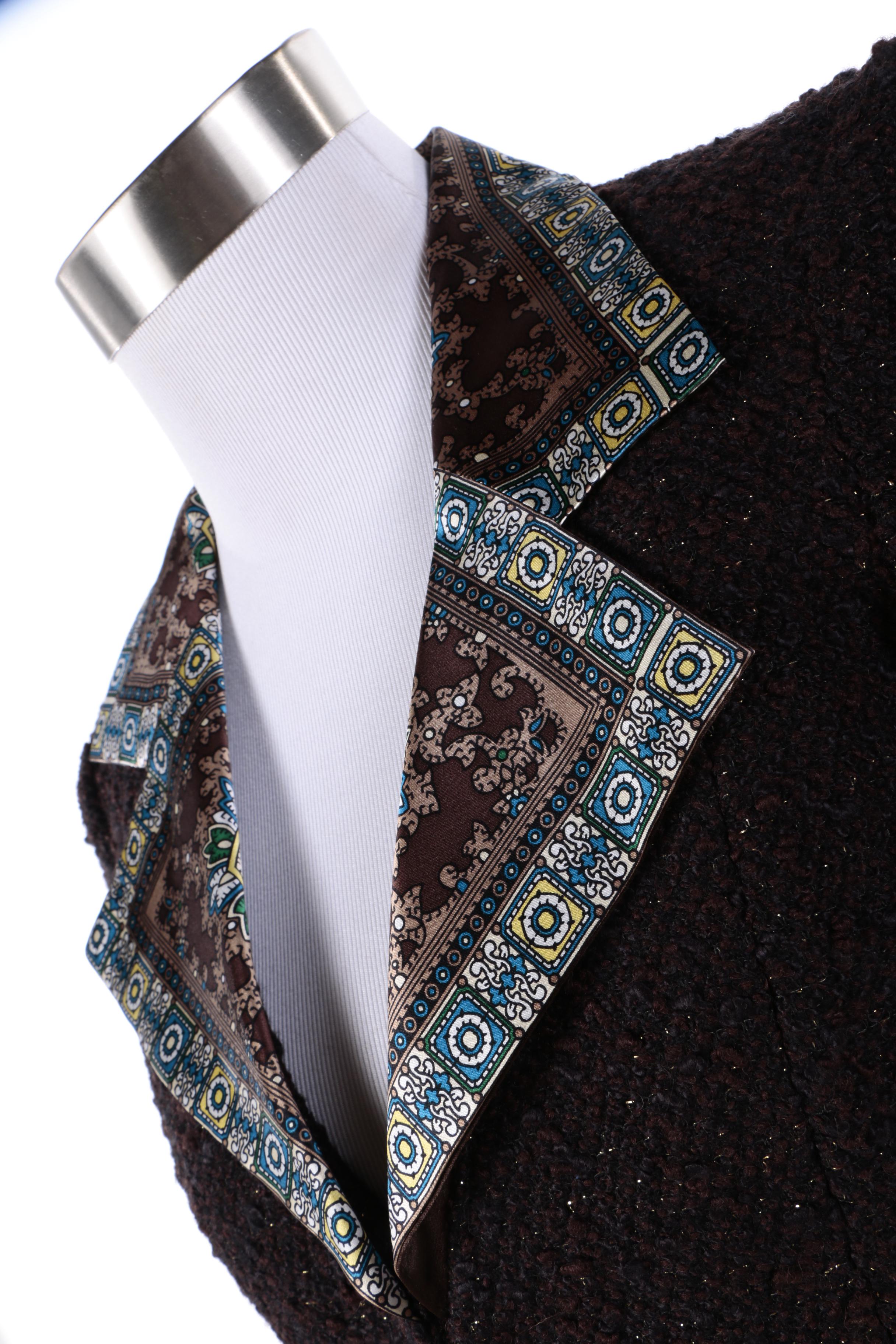 Nanette Lepore Brown Wool Blend Skirt Suit