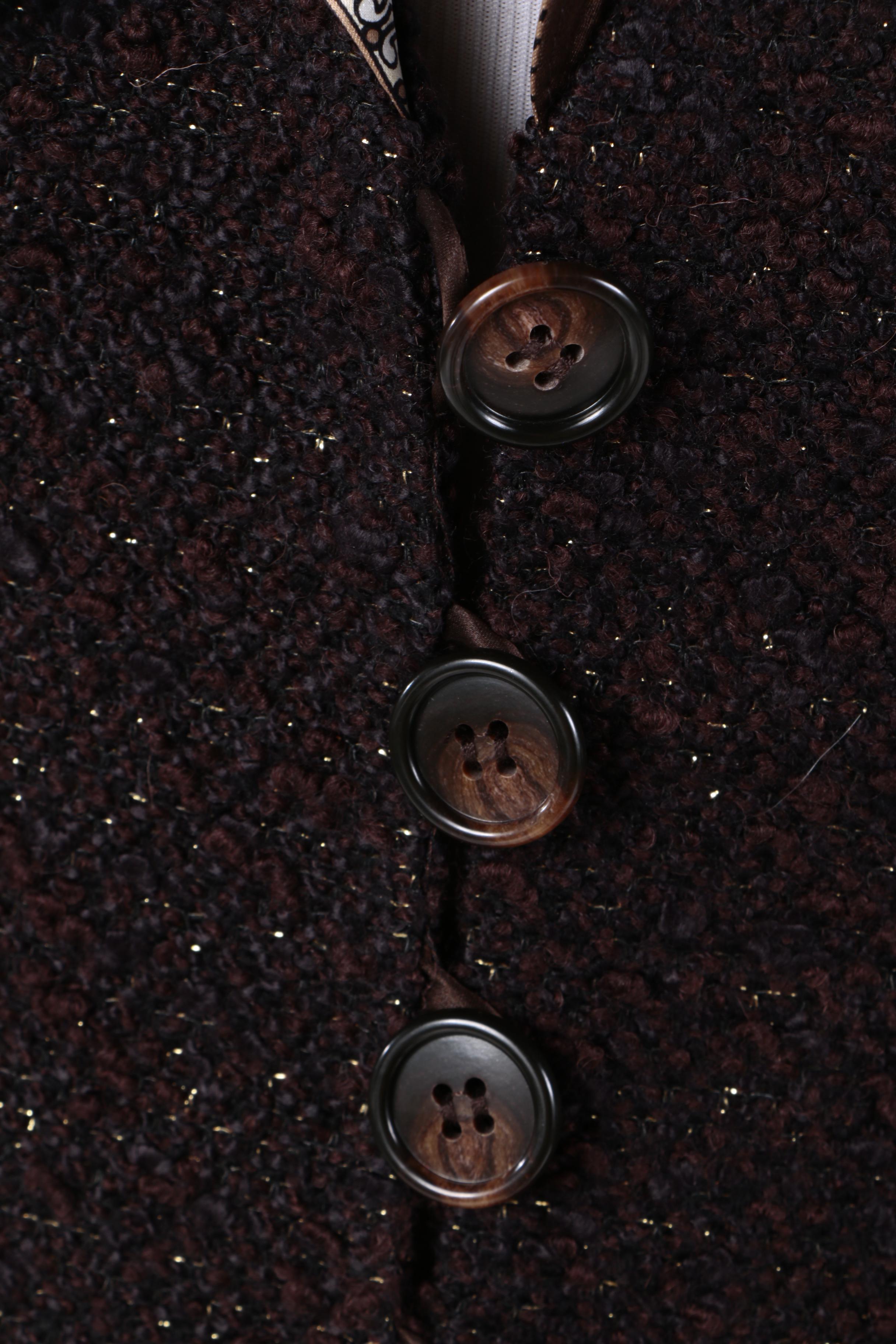 Nanette Lepore Brown Wool Blend Skirt Suit