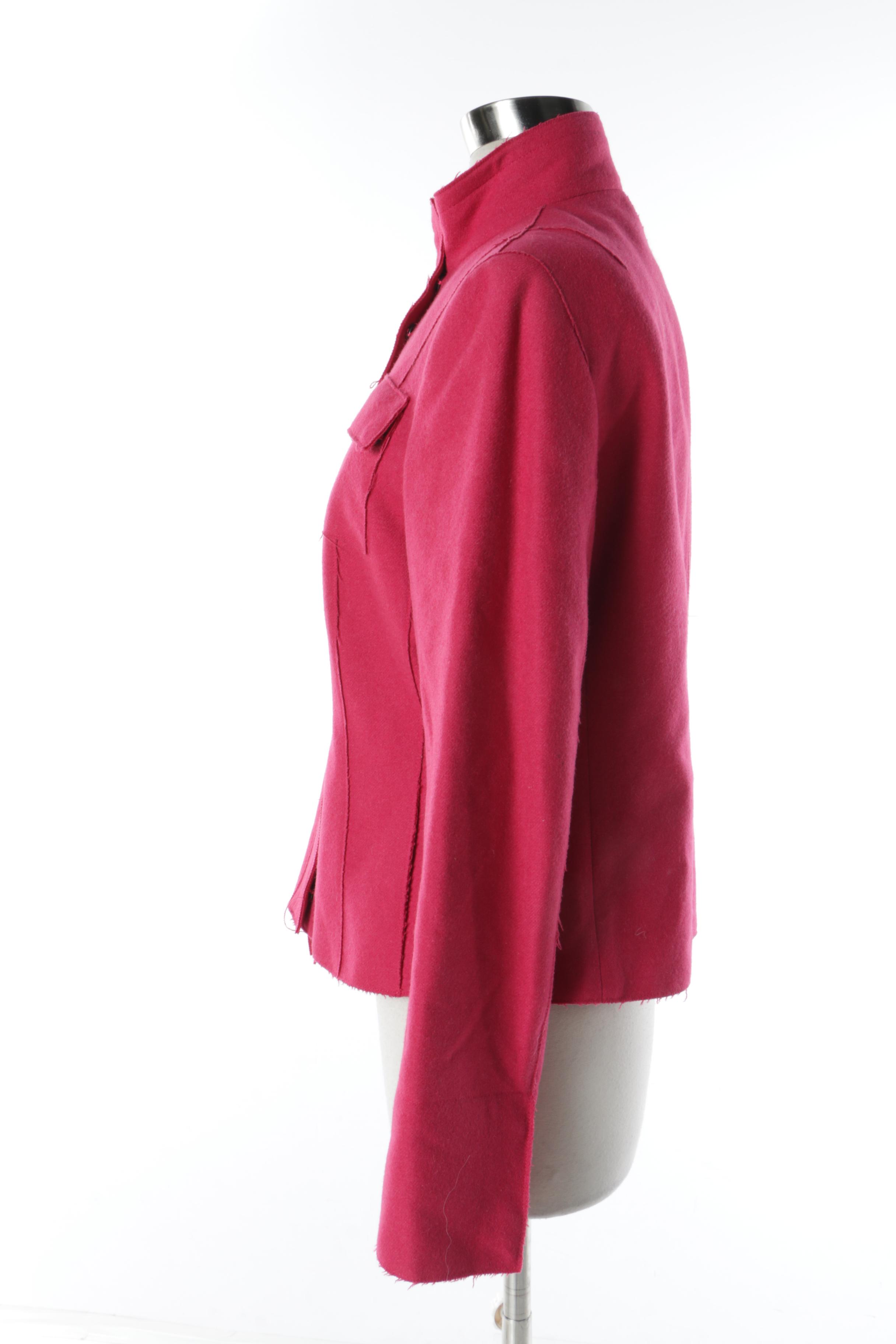 Women's A-K-R-I-S- Punto Pink Wool Blend Jacket