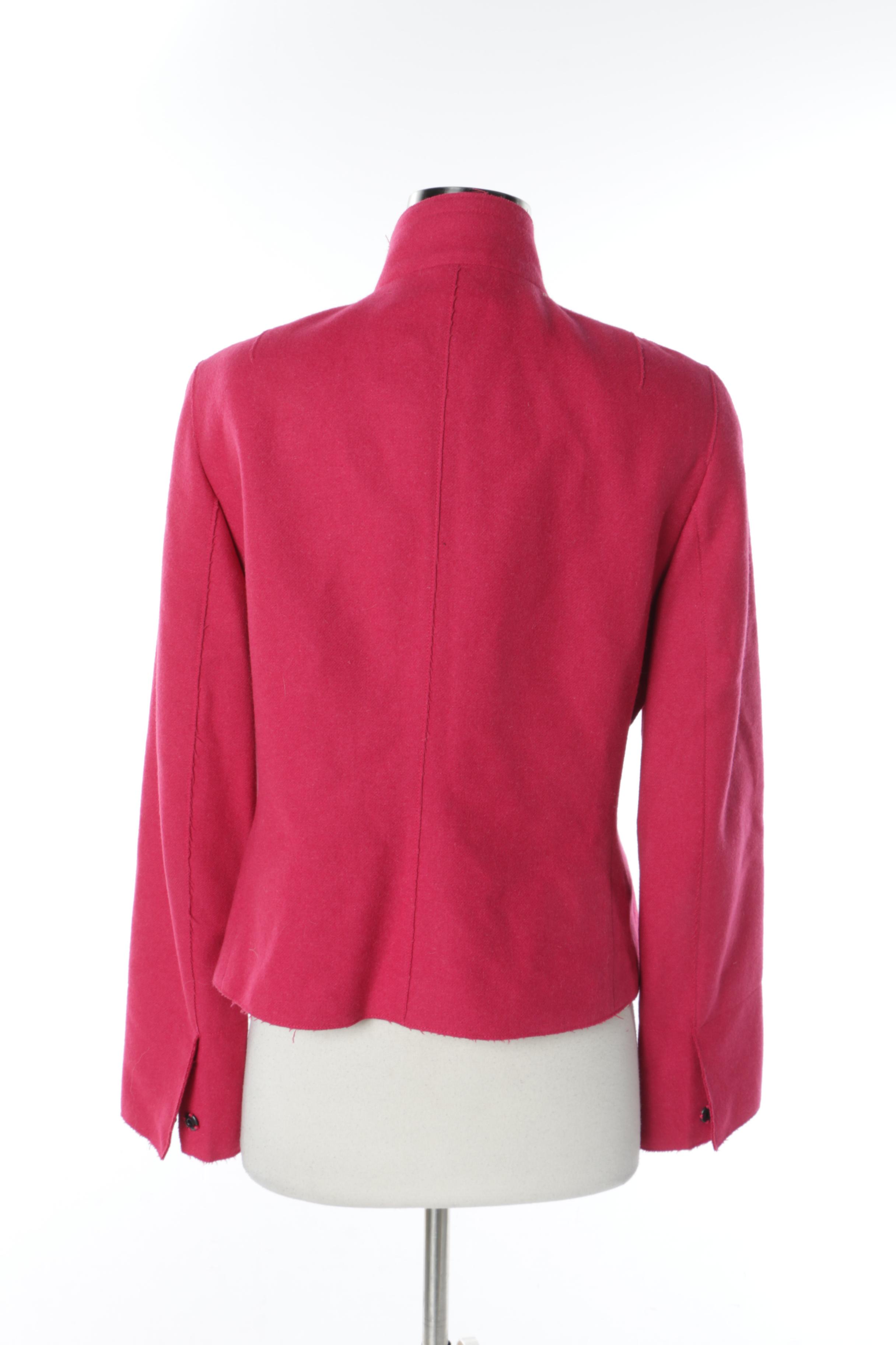Women's A-K-R-I-S- Punto Pink Wool Blend Jacket