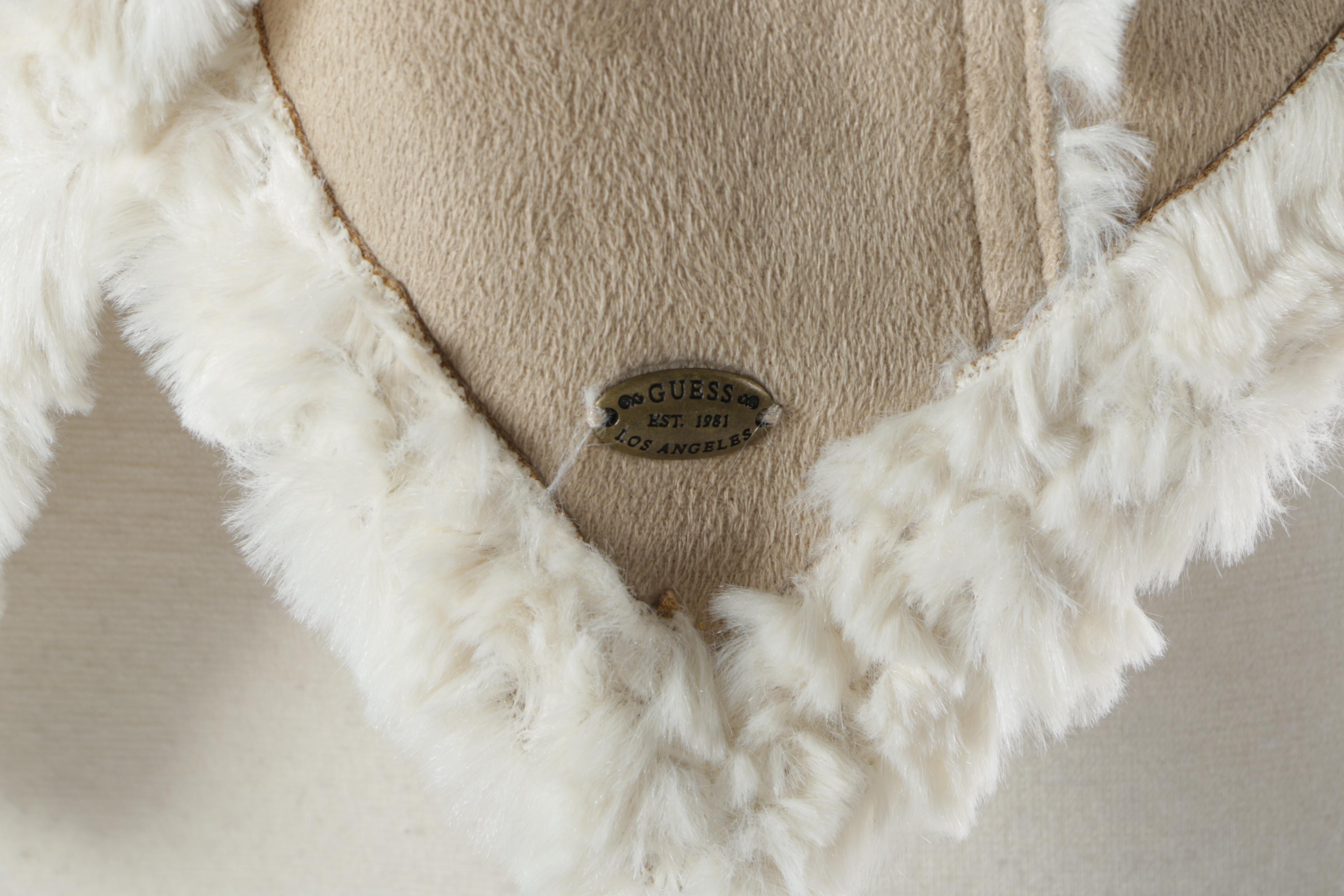 Women's Patrizia Luca Rabbit Fur Vest and Guess Faux Fur Vest