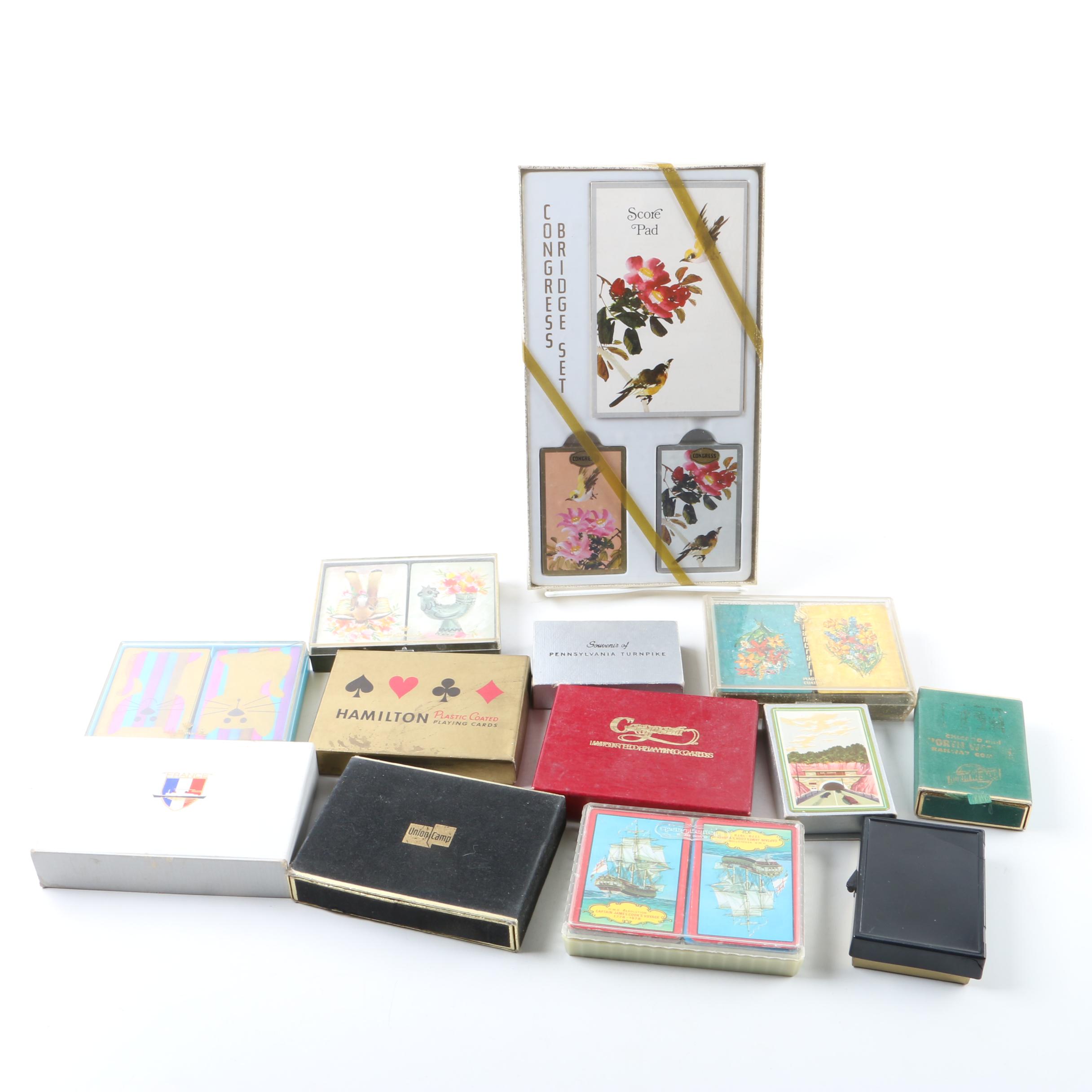 Vintage Playing Card Collection Featuring Hamilton, Stancraft, and More