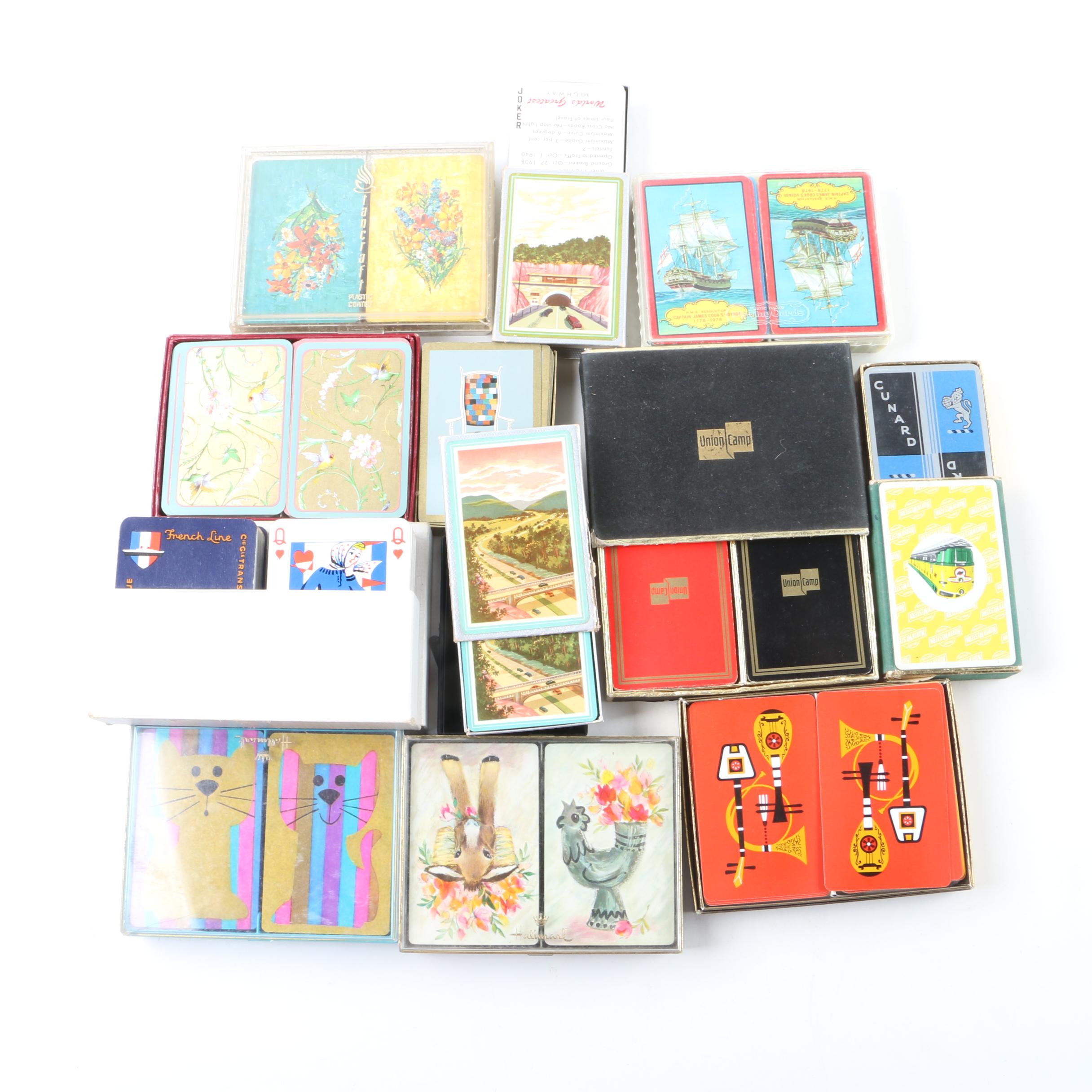 Vintage Playing Card Collection Featuring Hamilton, Stancraft, and More