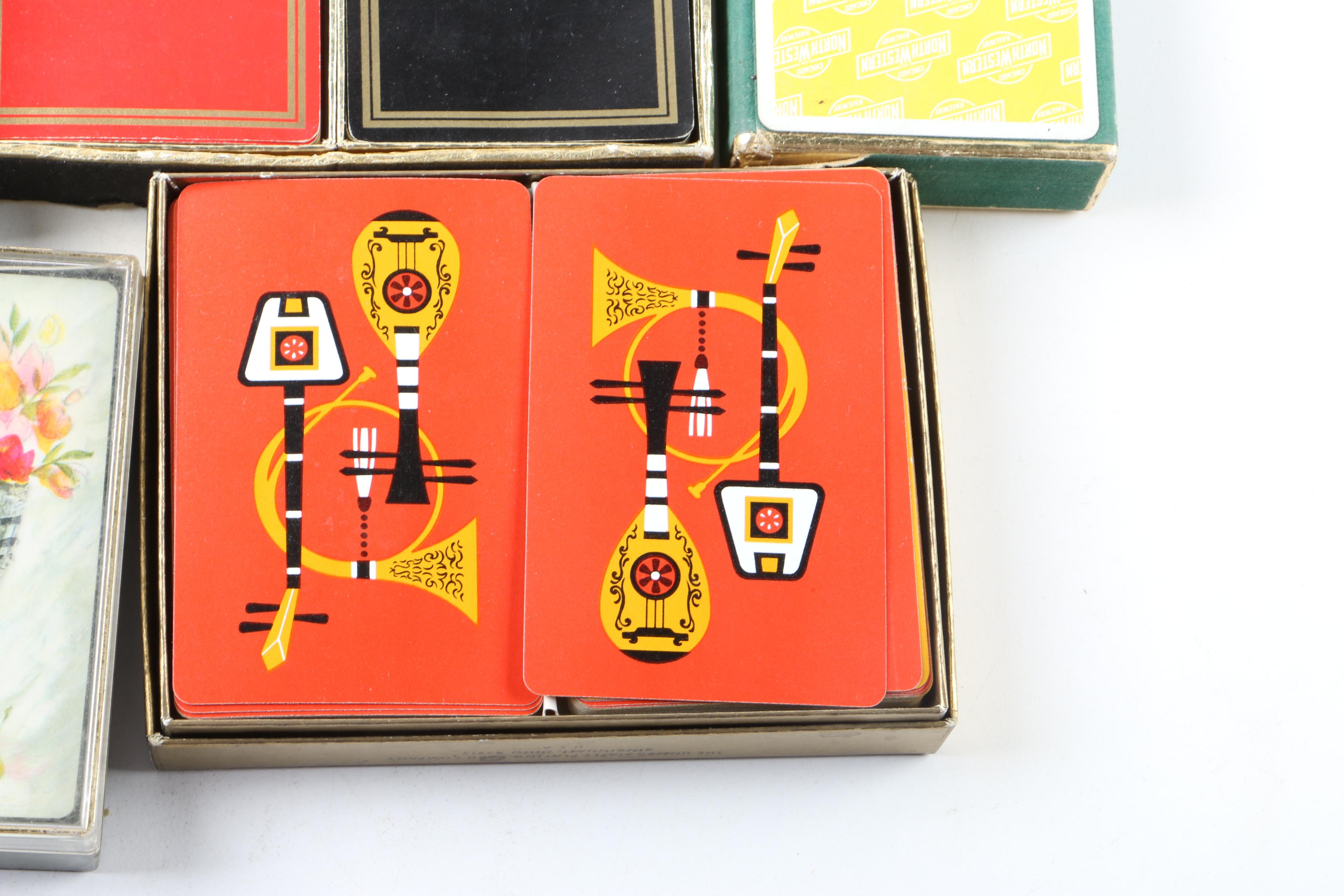 Vintage Playing Card Collection Featuring Hamilton, Stancraft, and More