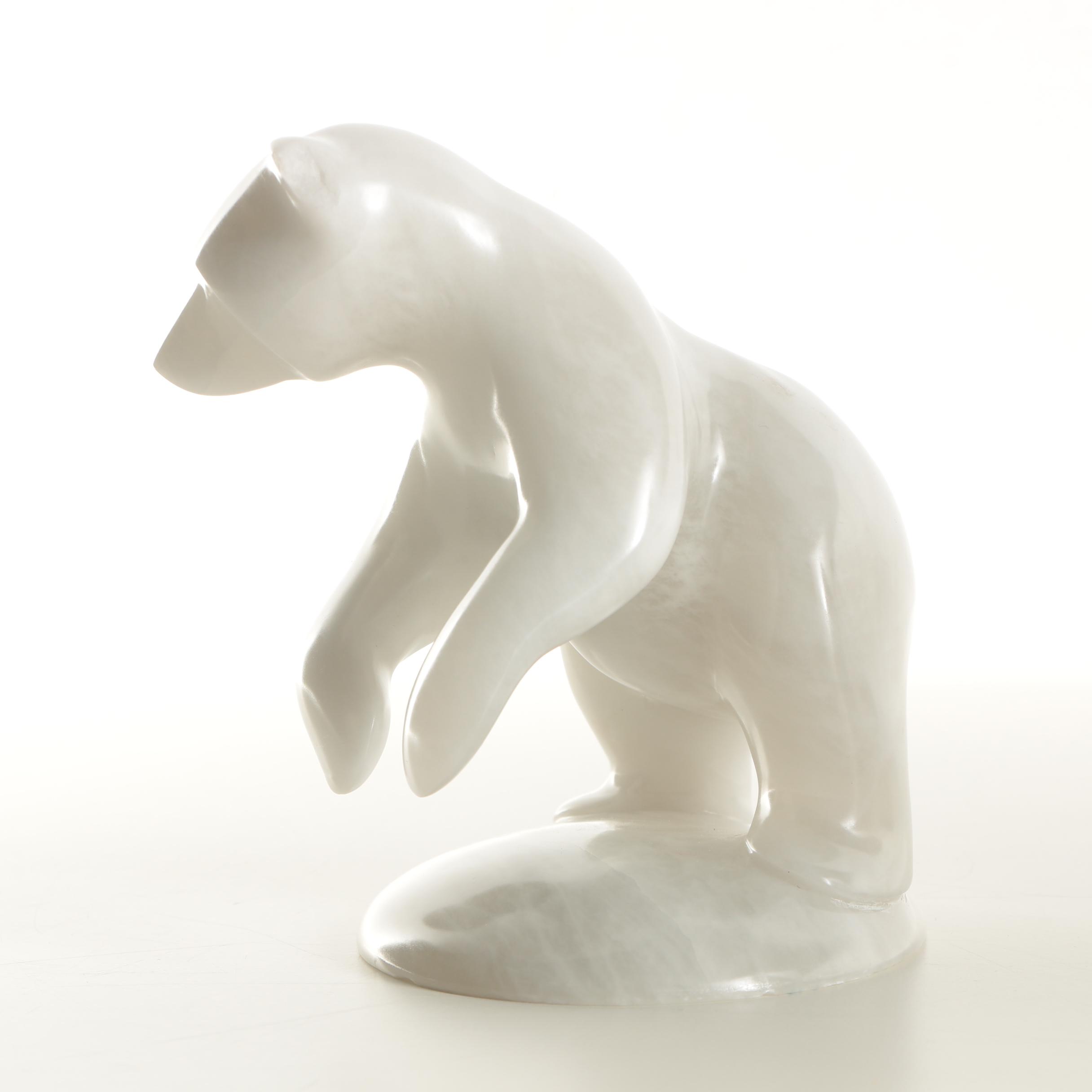 Gabriel Beaulieu Calcite Sculpture of Bear