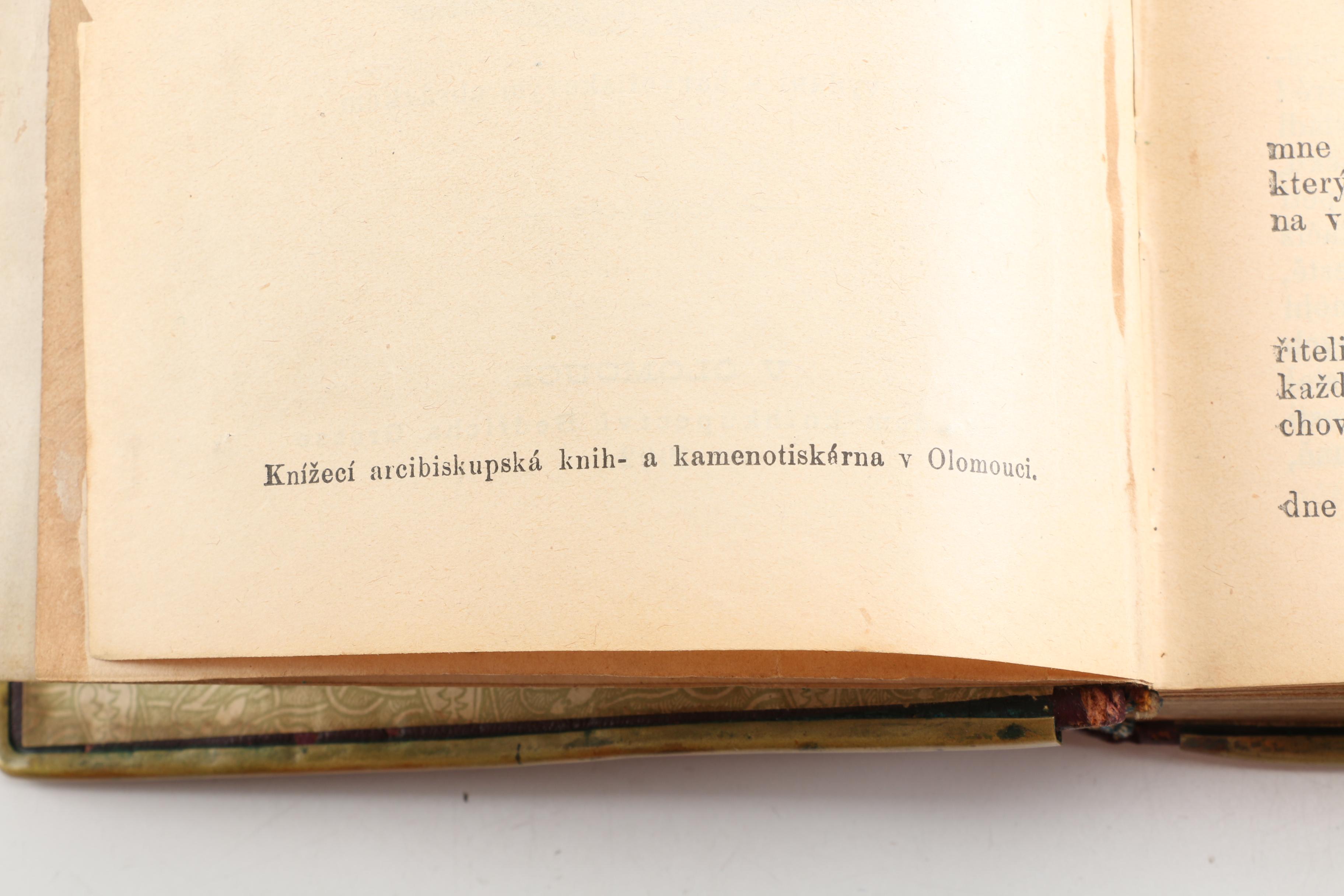 1902 Roman Catholic Archdiocese of Olomouc Czech Hymnal