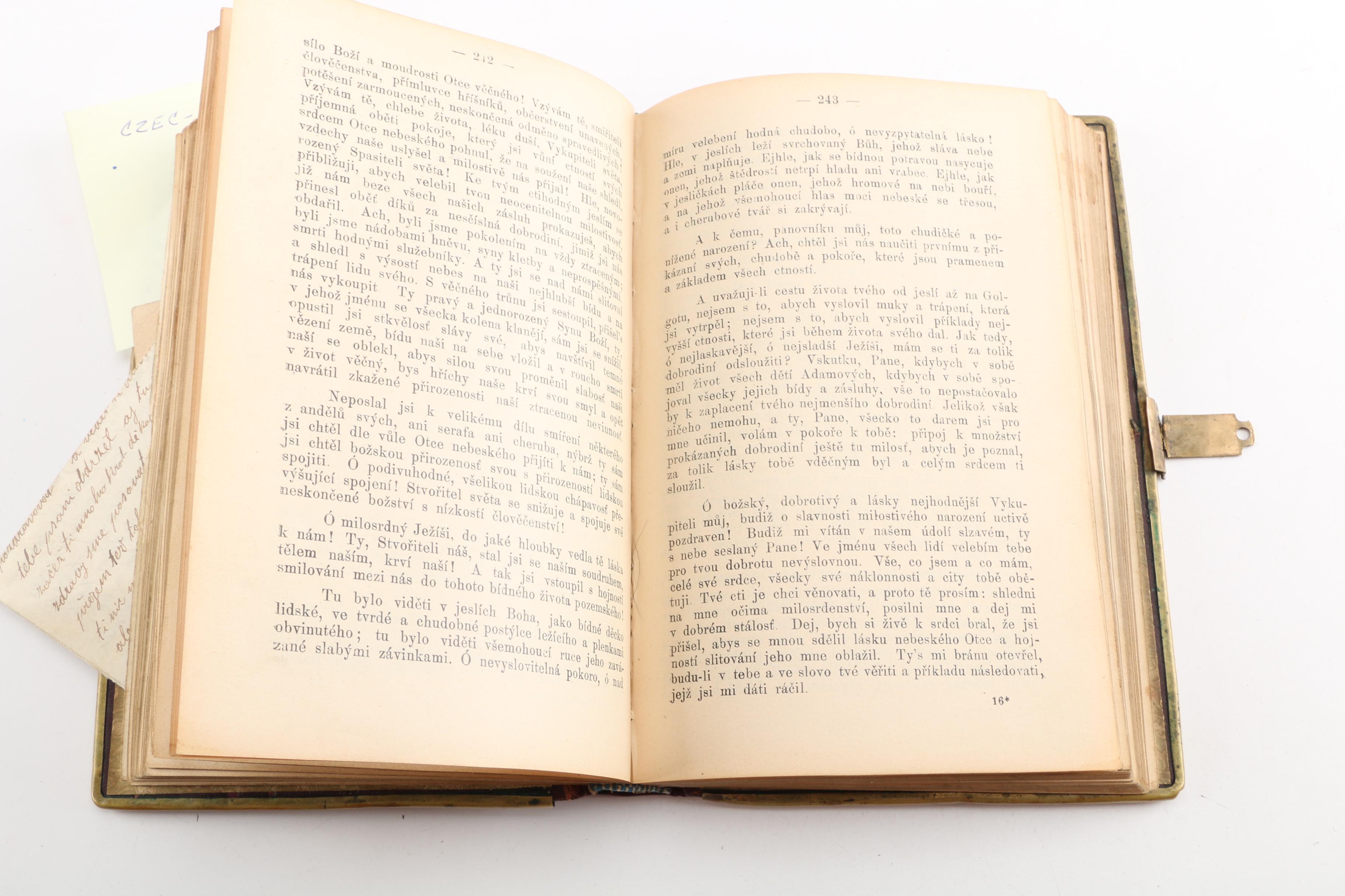 1902 Roman Catholic Archdiocese of Olomouc Czech Hymnal