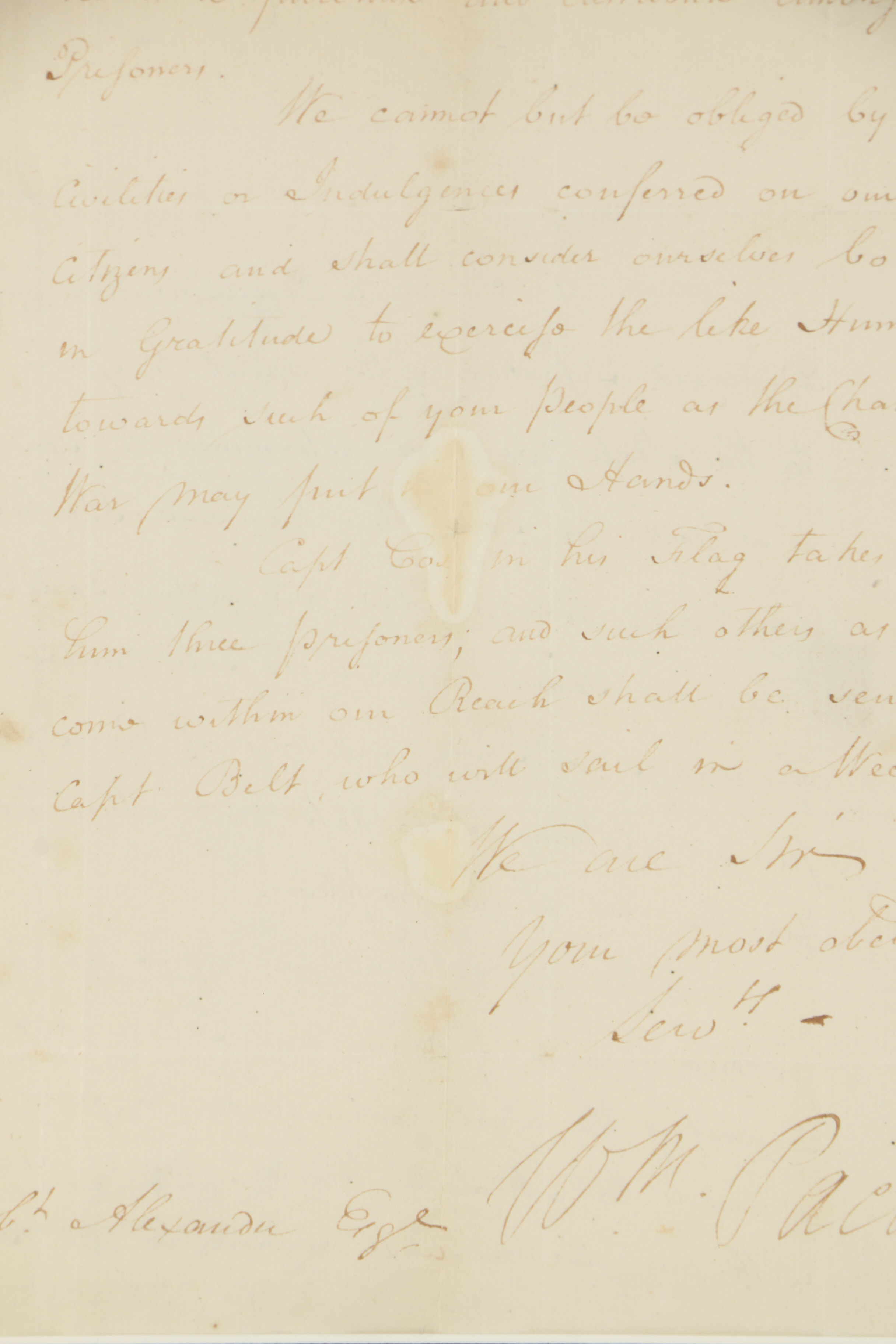 William Paca Manuscript Letter Signed March 4, 1783