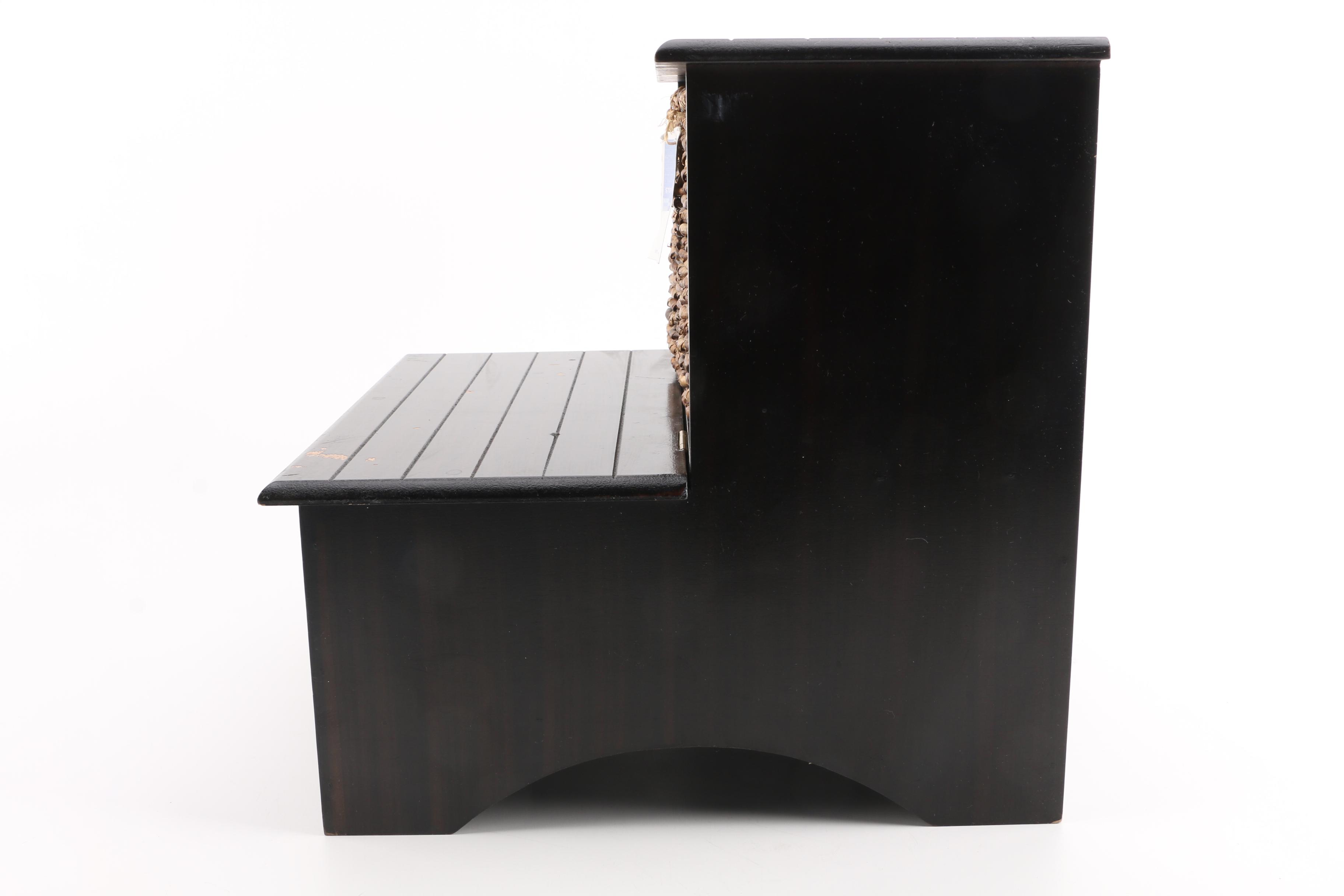 Step Stool With Storage Compartments and Basket