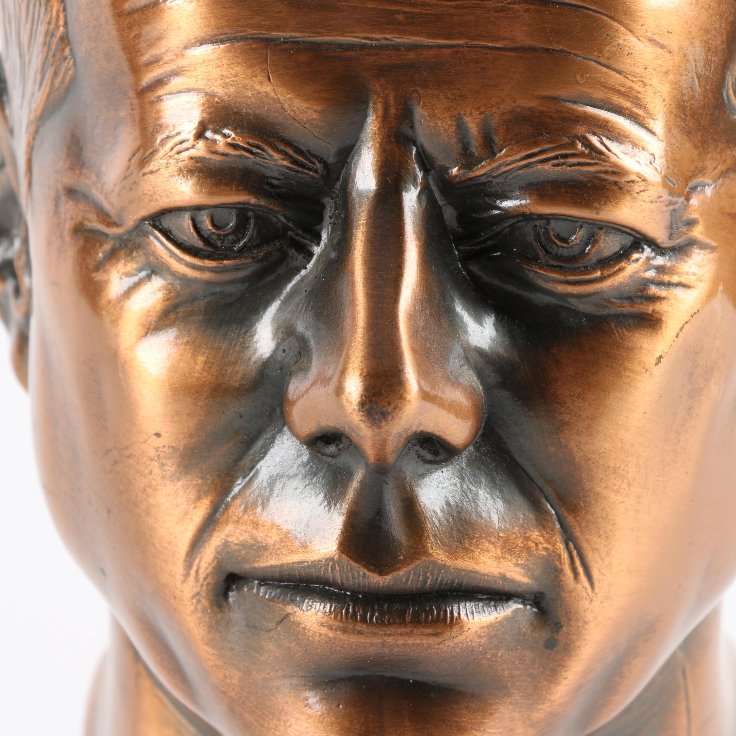 Vintage John F. Kennedy Bronze Bust by Anaran