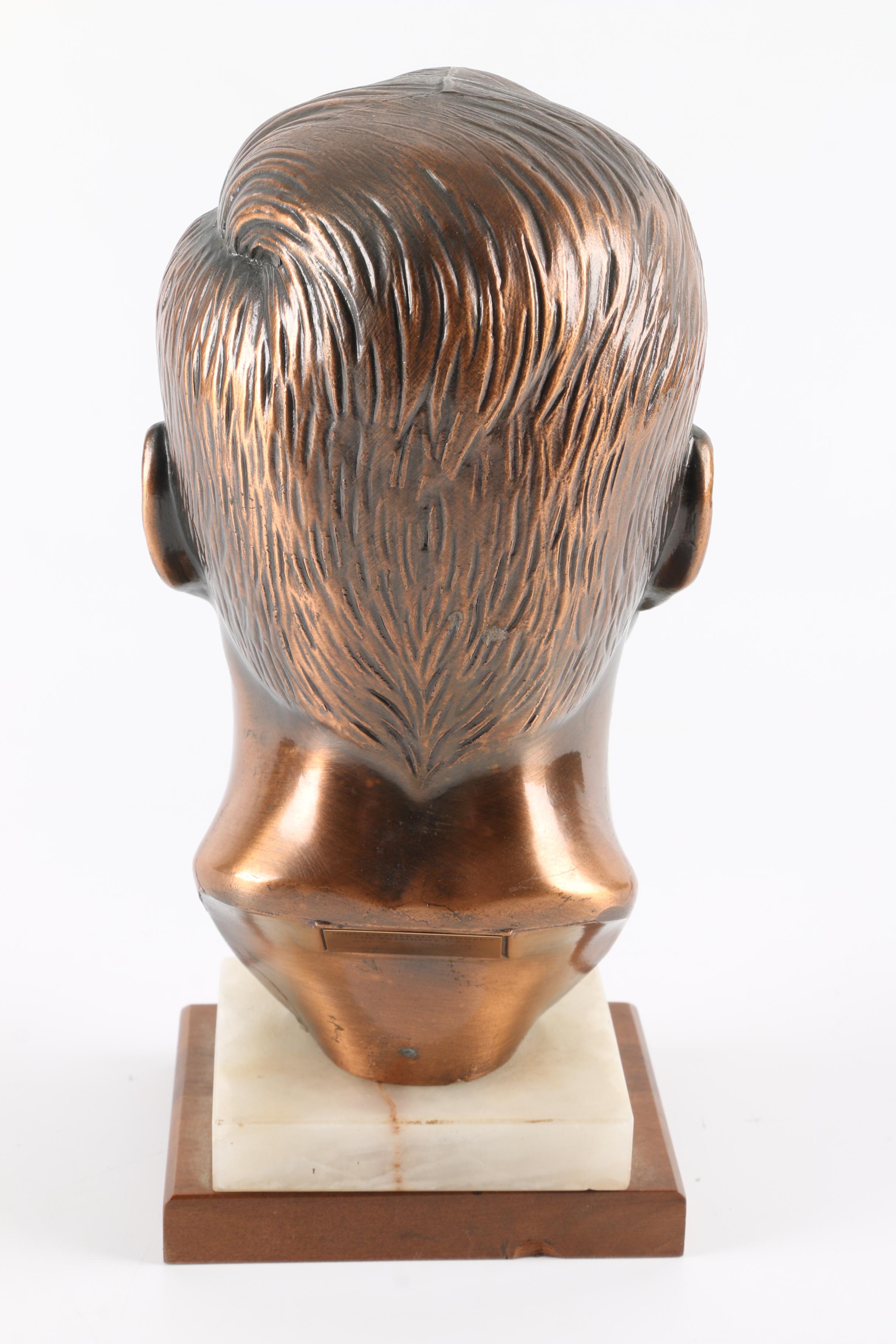 Vintage John F. Kennedy Bronze Bust by Anaran