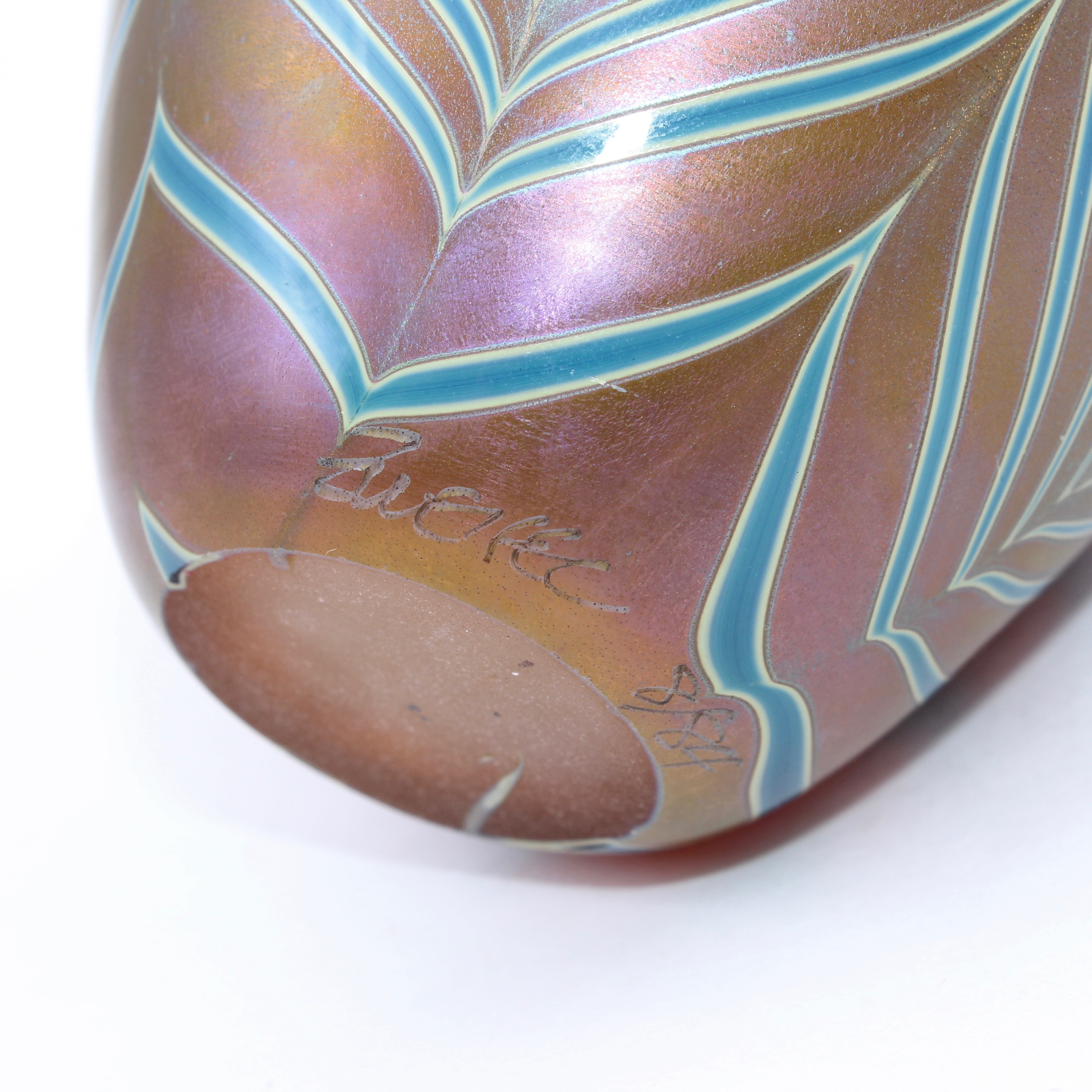 Craig Zweifel Signed Art Glass Vase