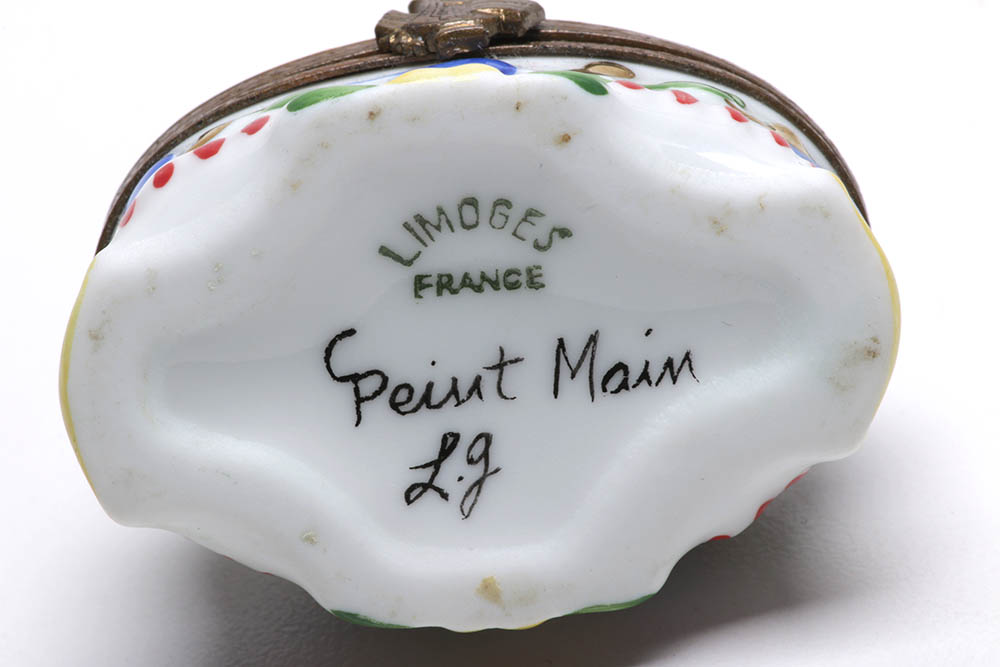 Limoges Hand-Painted Porcelain Colorful Jester Trinket Box
