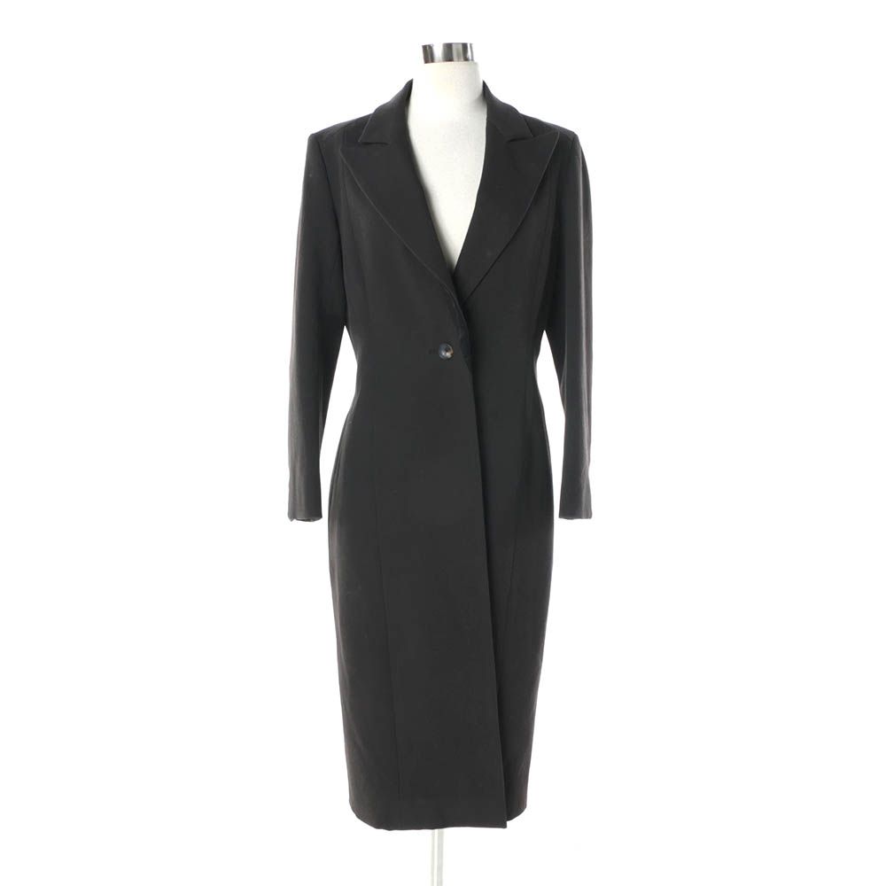 Women's Lanvin Hiver 2005 Black Wool Blend Coat
