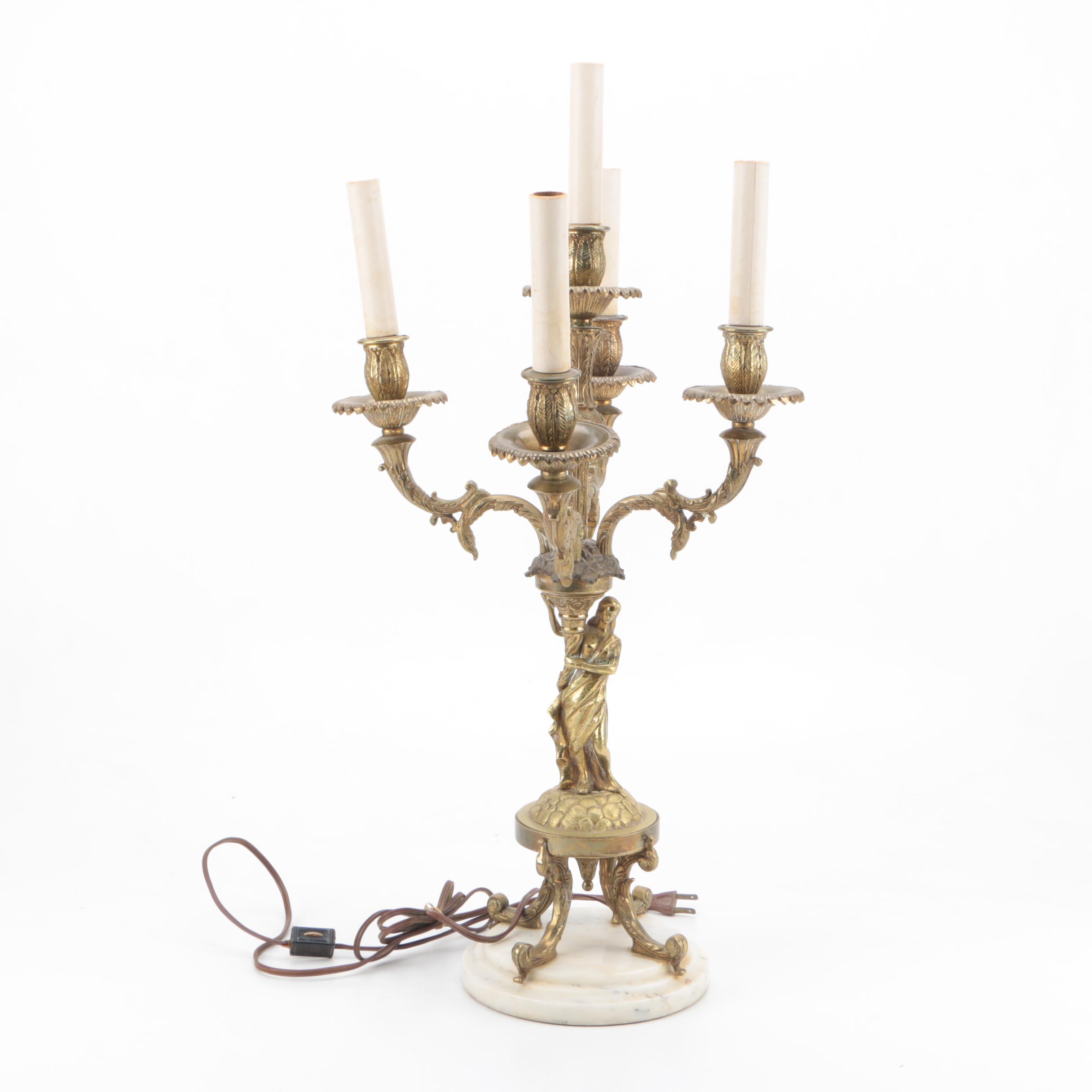 Vintage Candelabra Style Table Lamp