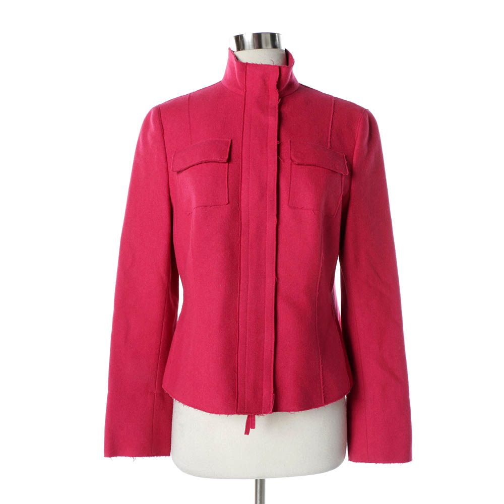 Women's A-K-R-I-S- Punto Pink Wool Blend Jacket