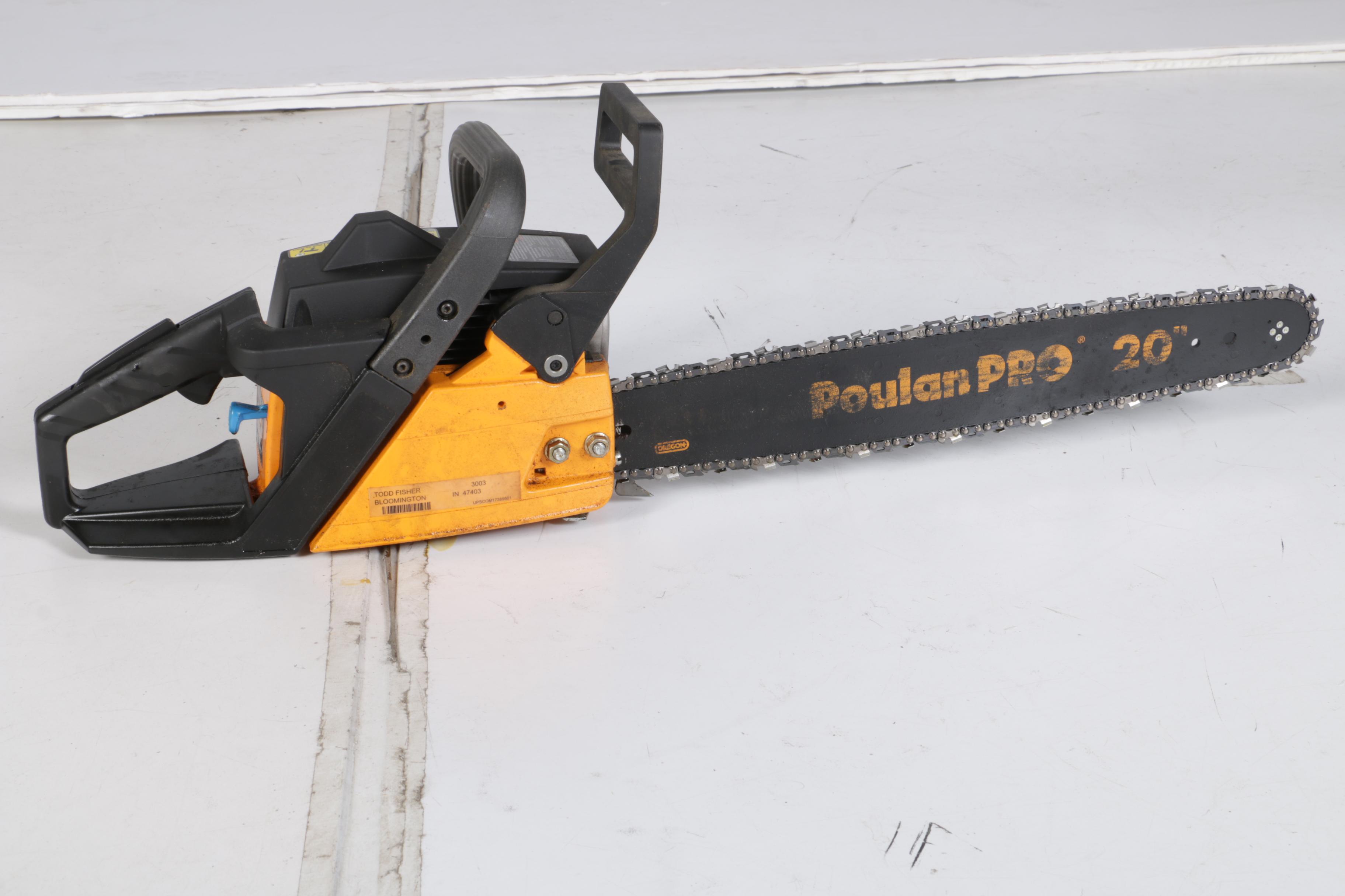 Poulan Pro 46cc Gas-Powered 20" Chainsaw with Case