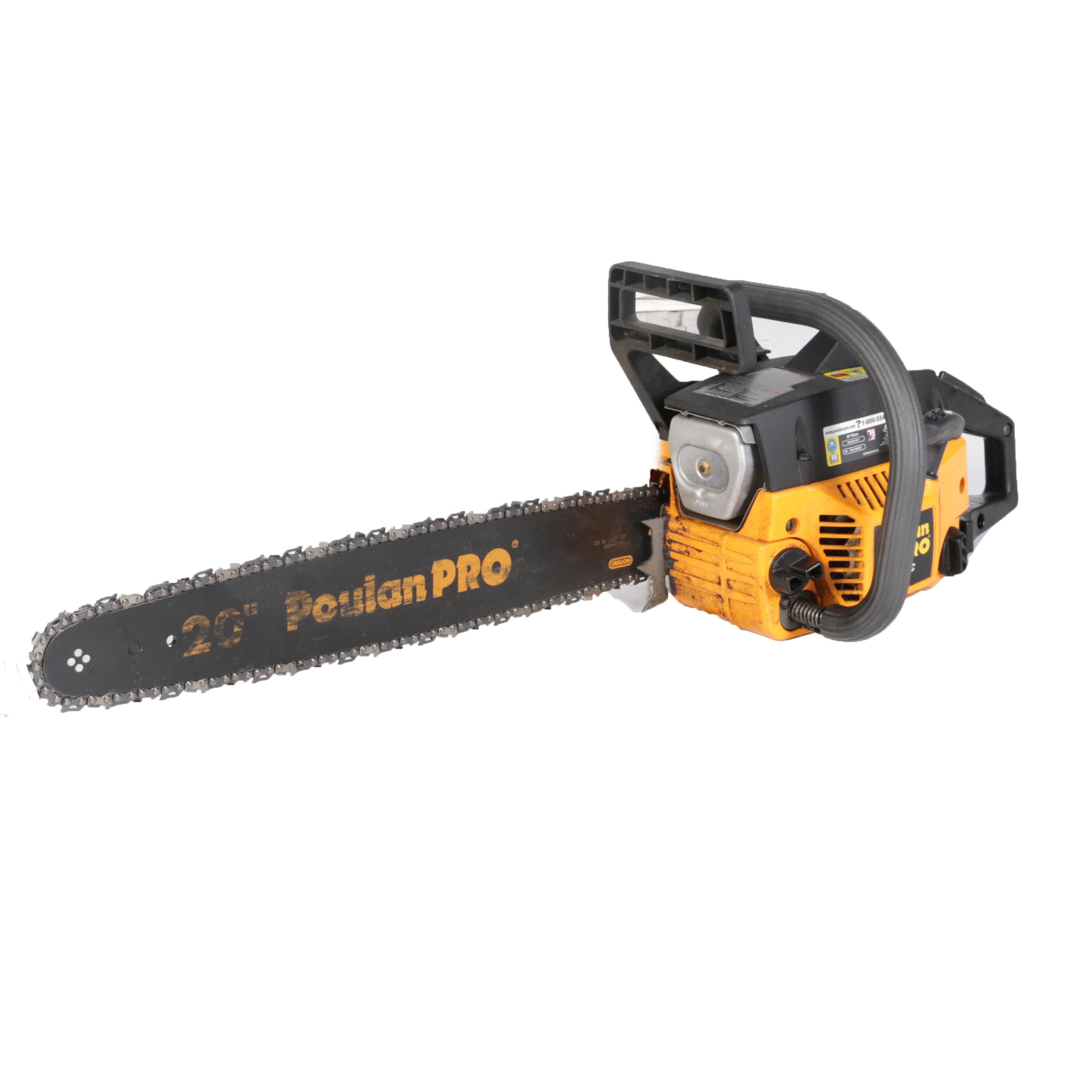 Poulan Pro 46cc Gas-Powered 20" Chainsaw with Case