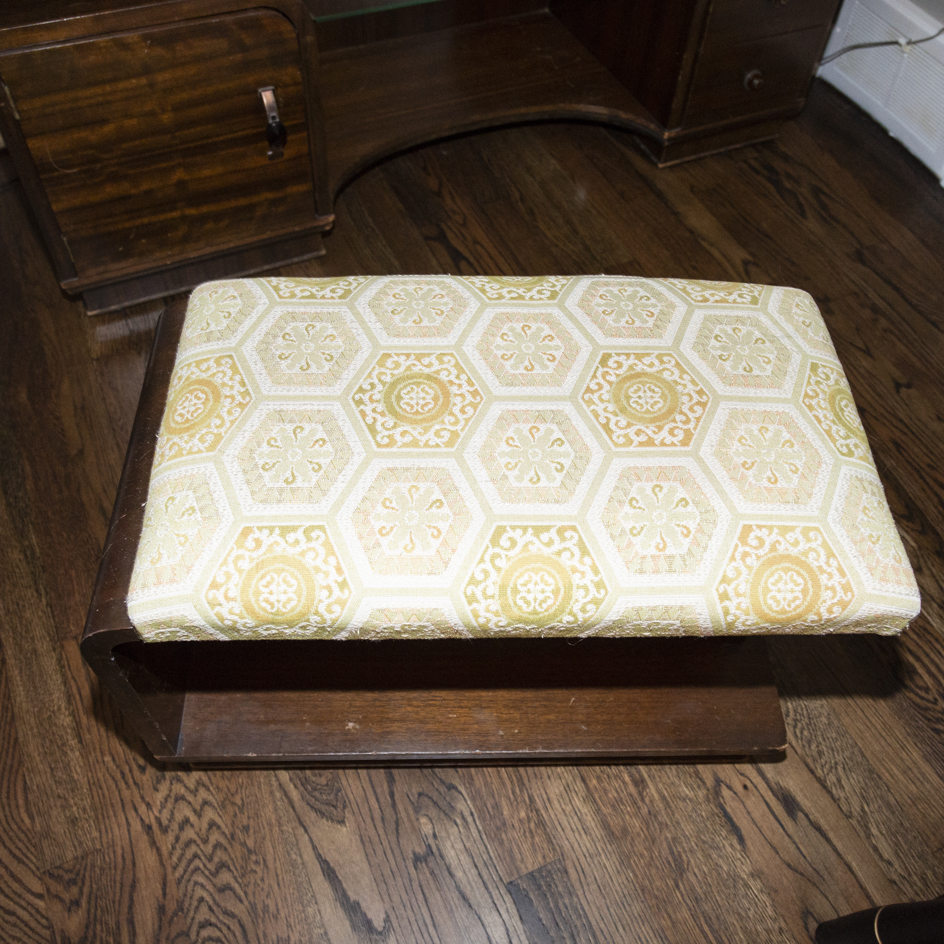 Vintage Art Deco Vanity with Mirror and Stool
