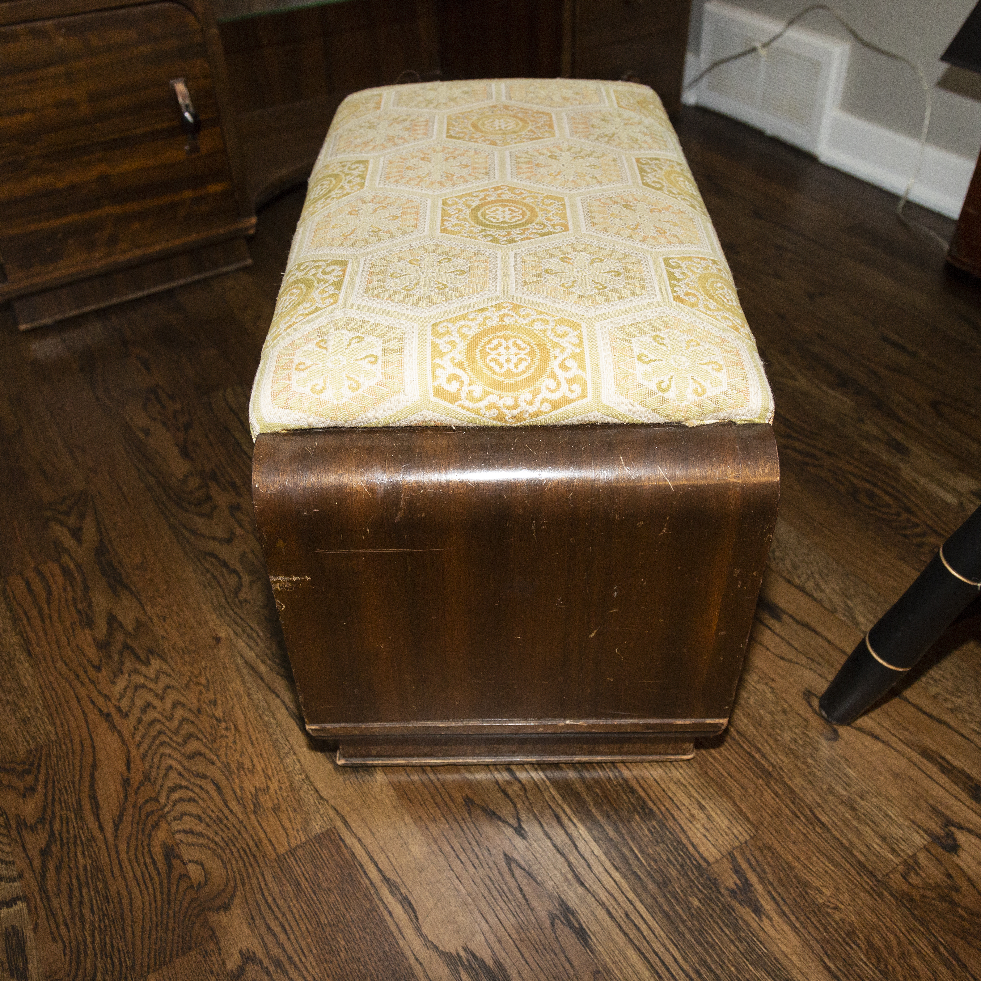 Vintage Art Deco Vanity with Mirror and Stool
