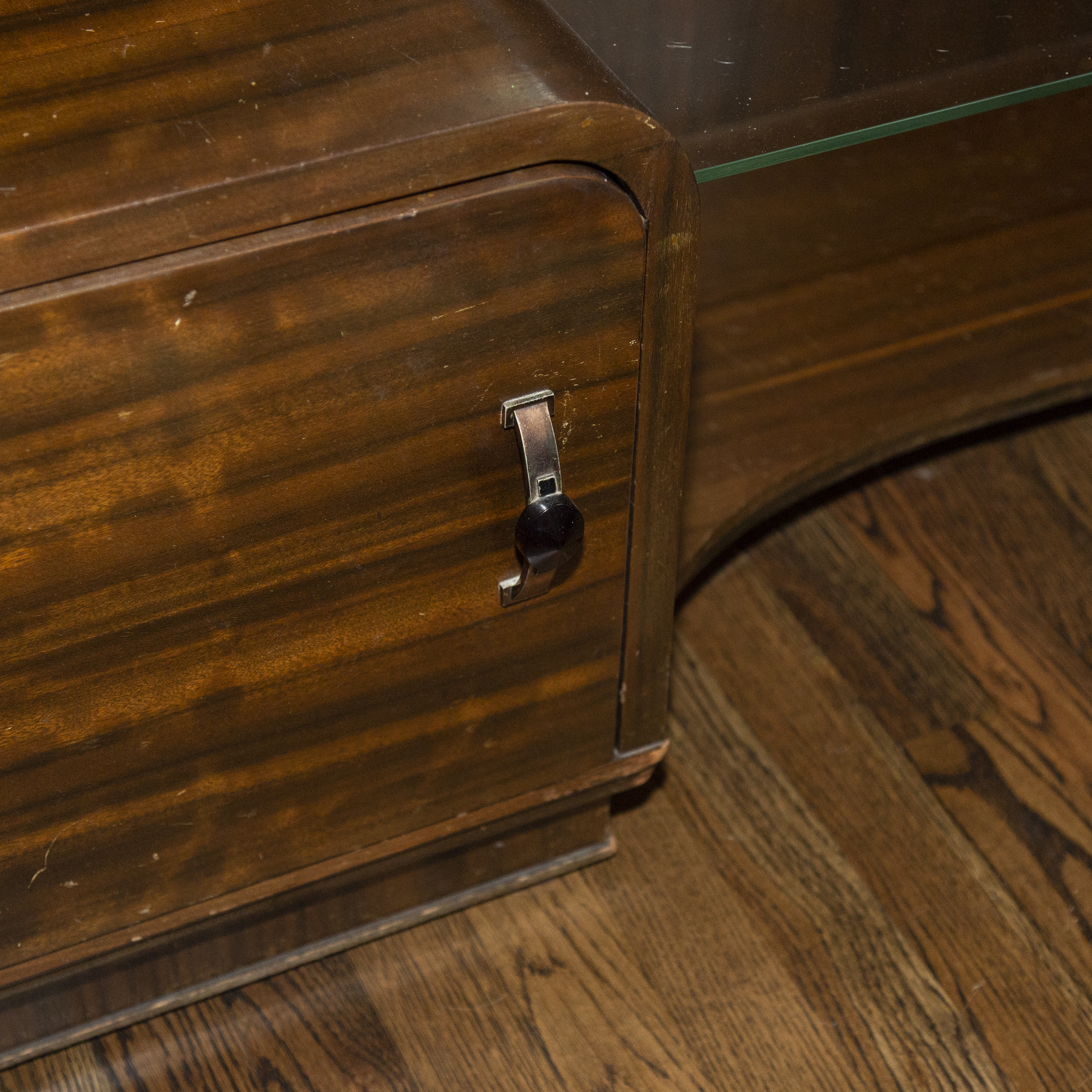 Vintage Art Deco Vanity with Mirror and Stool